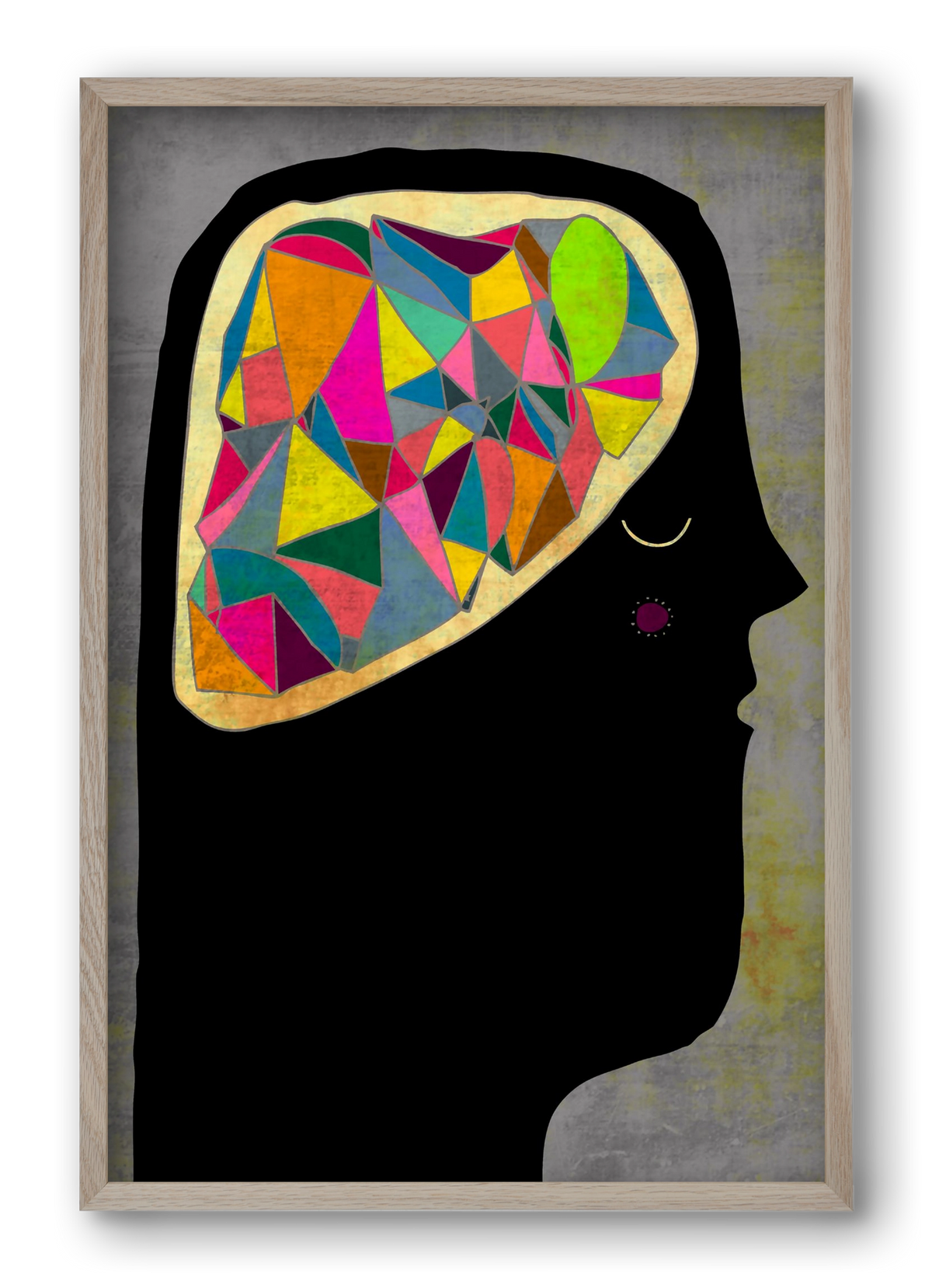 Agy, 40x60 cm (40x60 cm), Tölgy keret