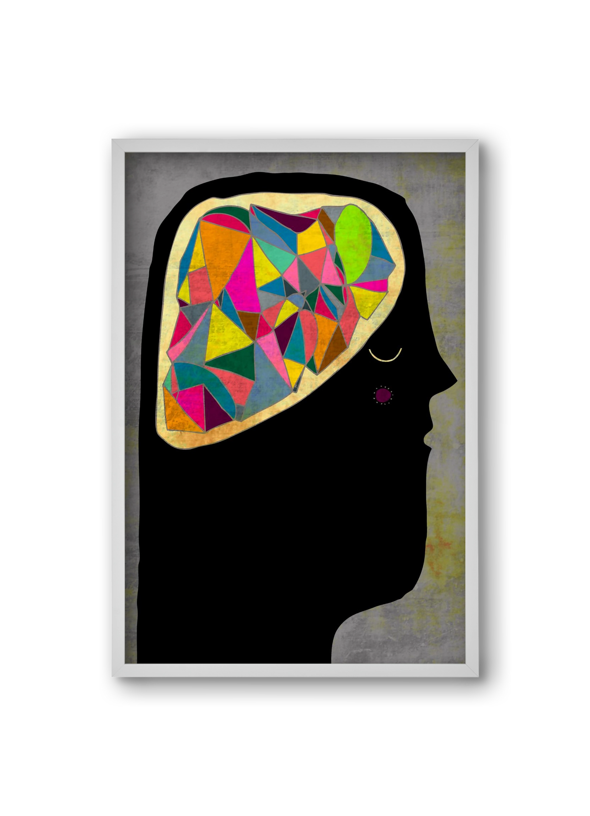 Agy, 20x30 cm (20x30 cm), Fehér keret