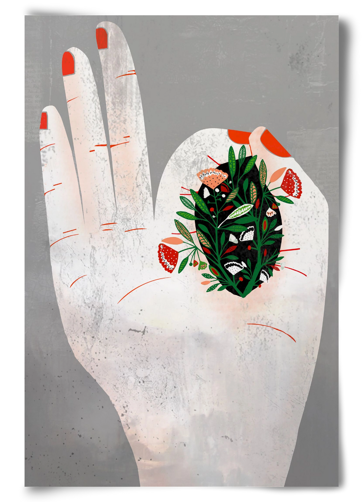 Belső kert, 60x90 cm, Keret nélkül