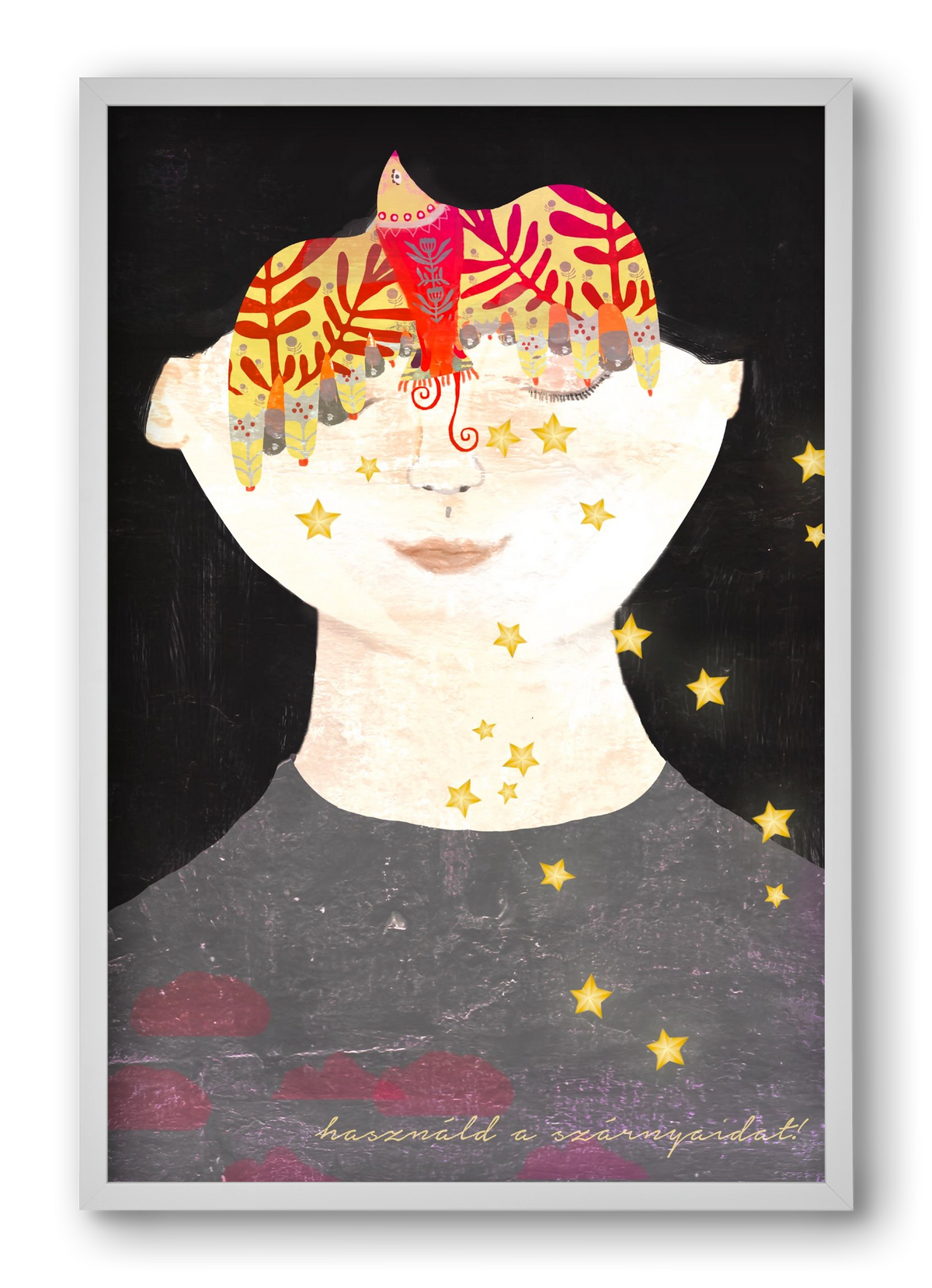 Használd a szárnyaidat!, 40x60 cm (40x60 cm), Fehér keret