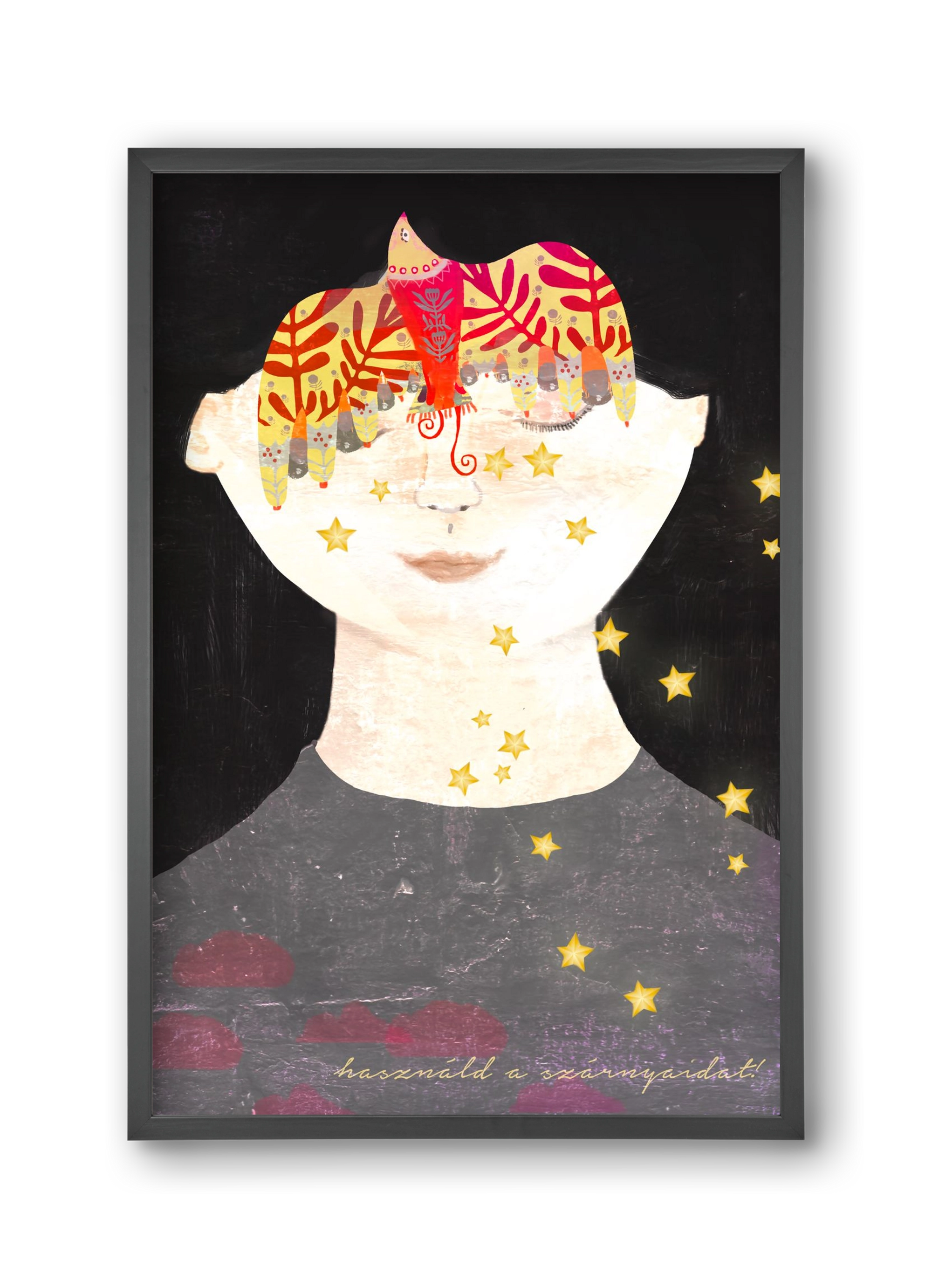 Használd a szárnyaidat!, 30x45 cm (30x45 cm), Fekete keret