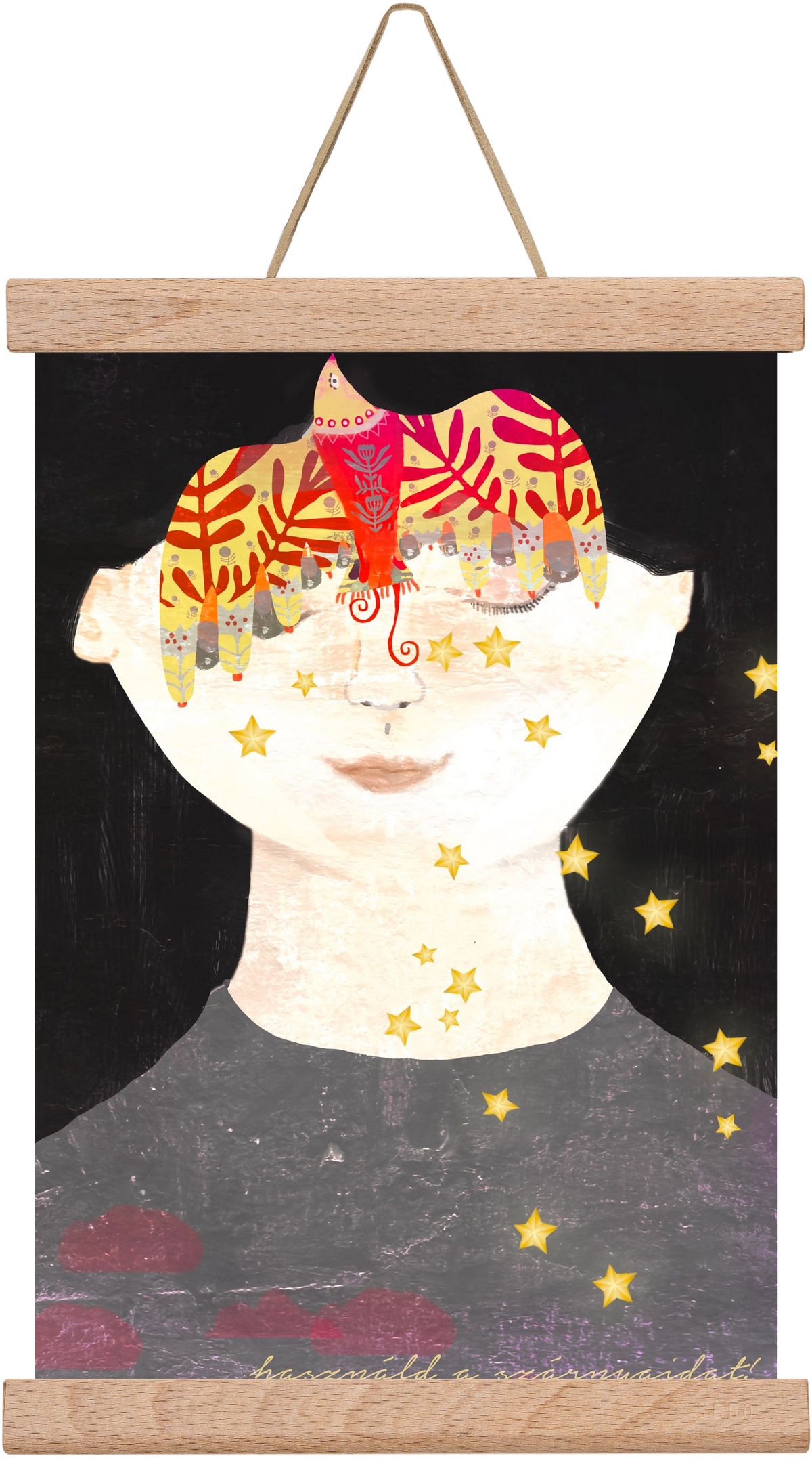 Használd a szárnyaidat!, 20x30 cm (20x30 cm), Tölgy akasztó