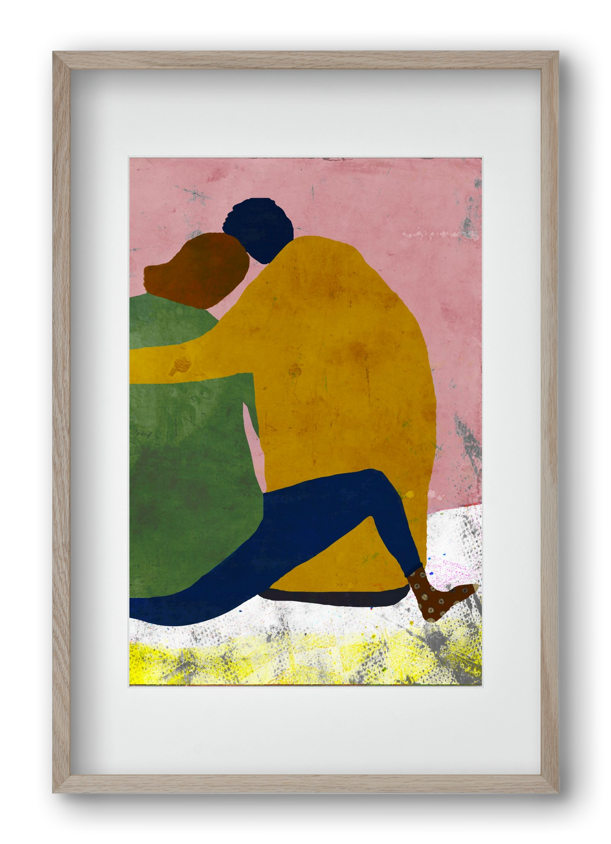 Együtt, 40x60 cm (30x45 cm), Tölgy keret, paszpartuval