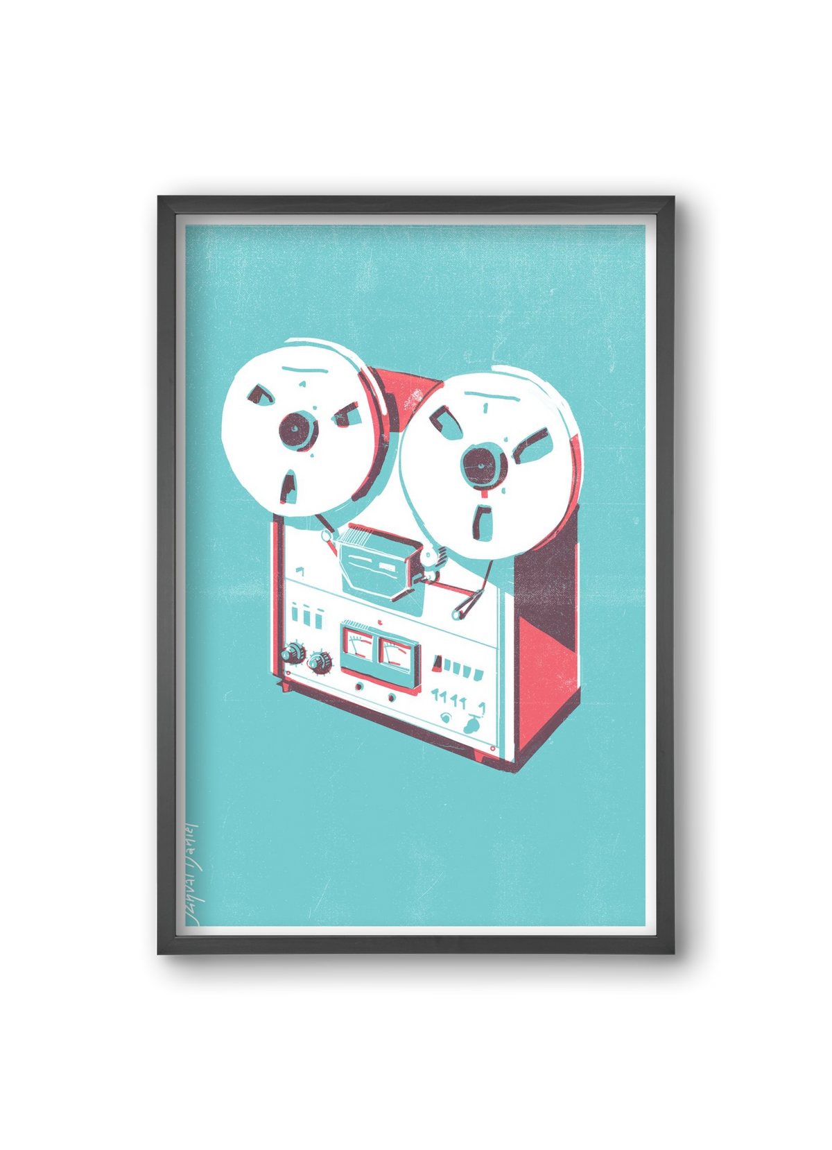 Tape recorder, 20x30 cm (20x30 cm), Fekete keret