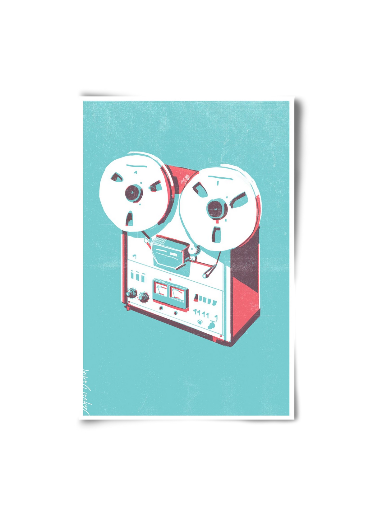 Tape recorder, 20x30 cm, Keret nélkül