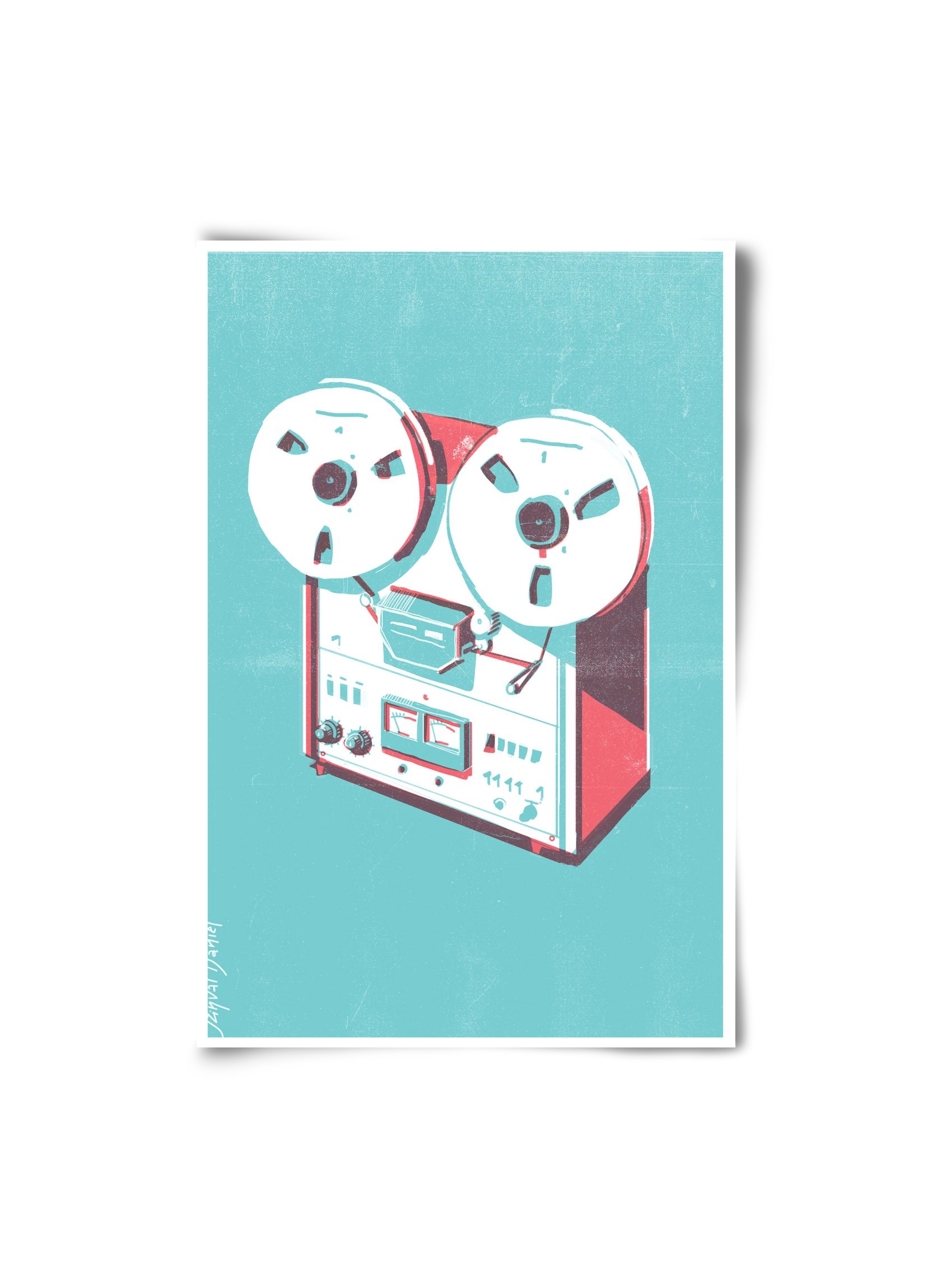 Tape recorder, 20x30 cm, Keret nélkül