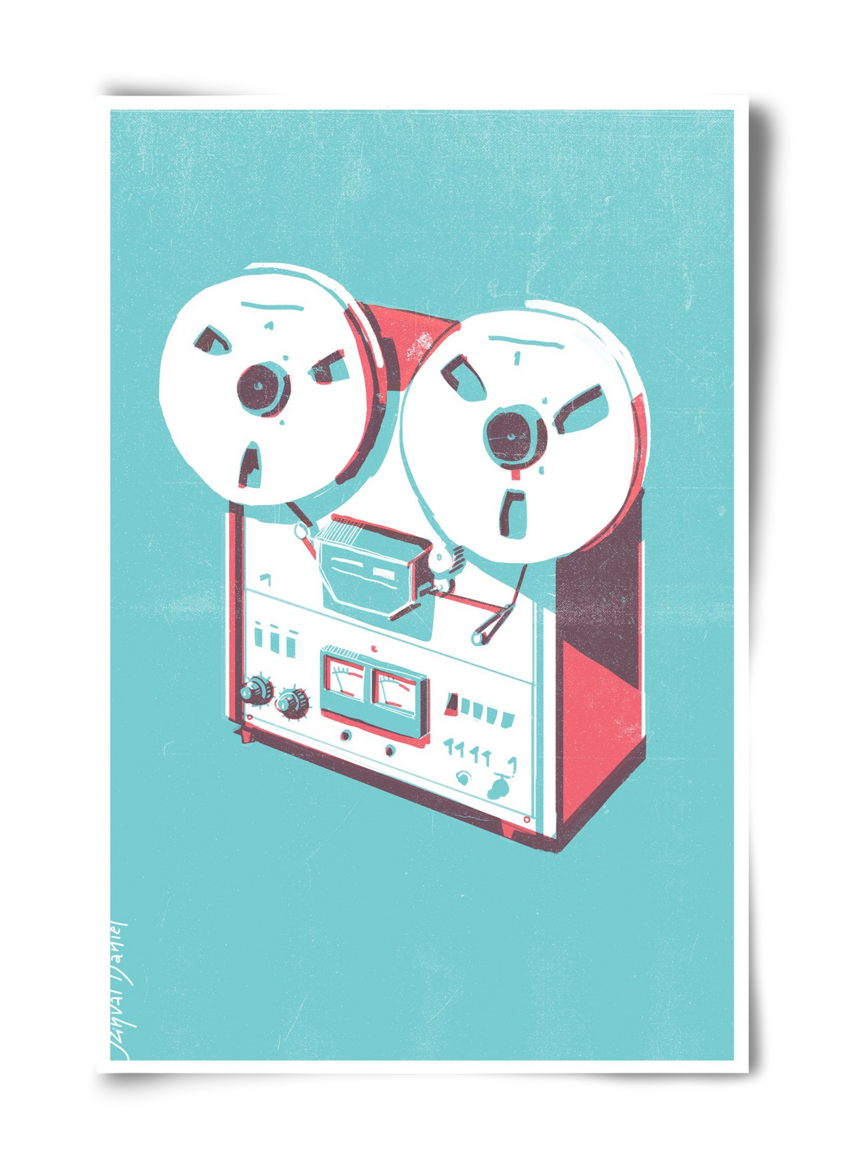 Tape recorder, 40x60 cm, Keret nélkül