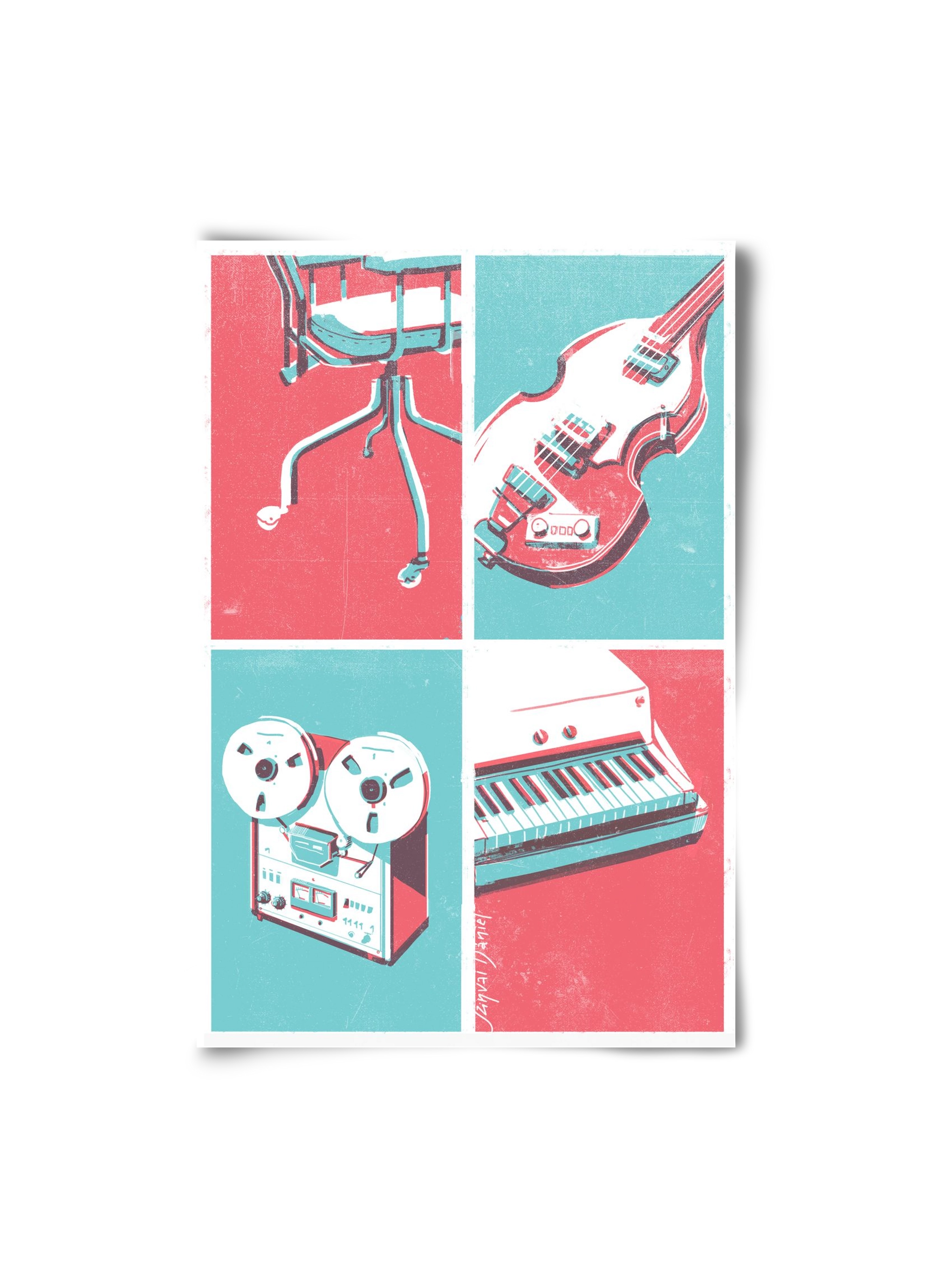 Music II., 20x30 cm, Keret nélkül