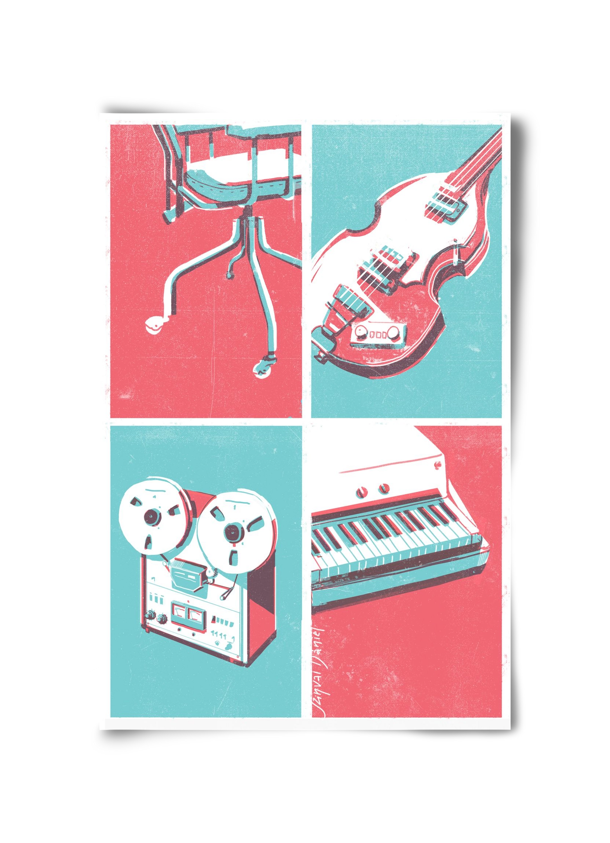 Music II., 30x45 cm, Keret nélkül