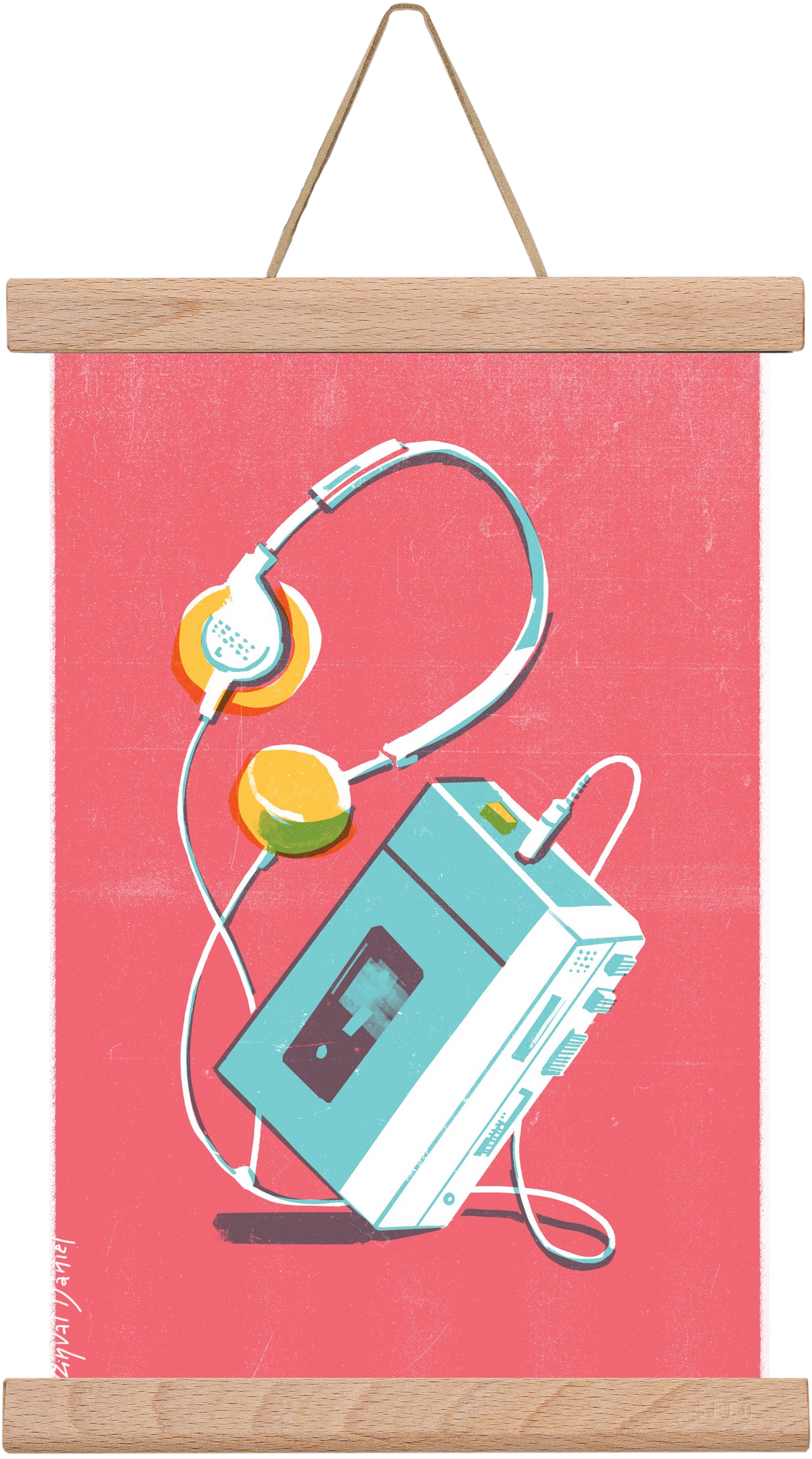 Walkman, 20x30 cm (20x30 cm), Tölgy akasztó