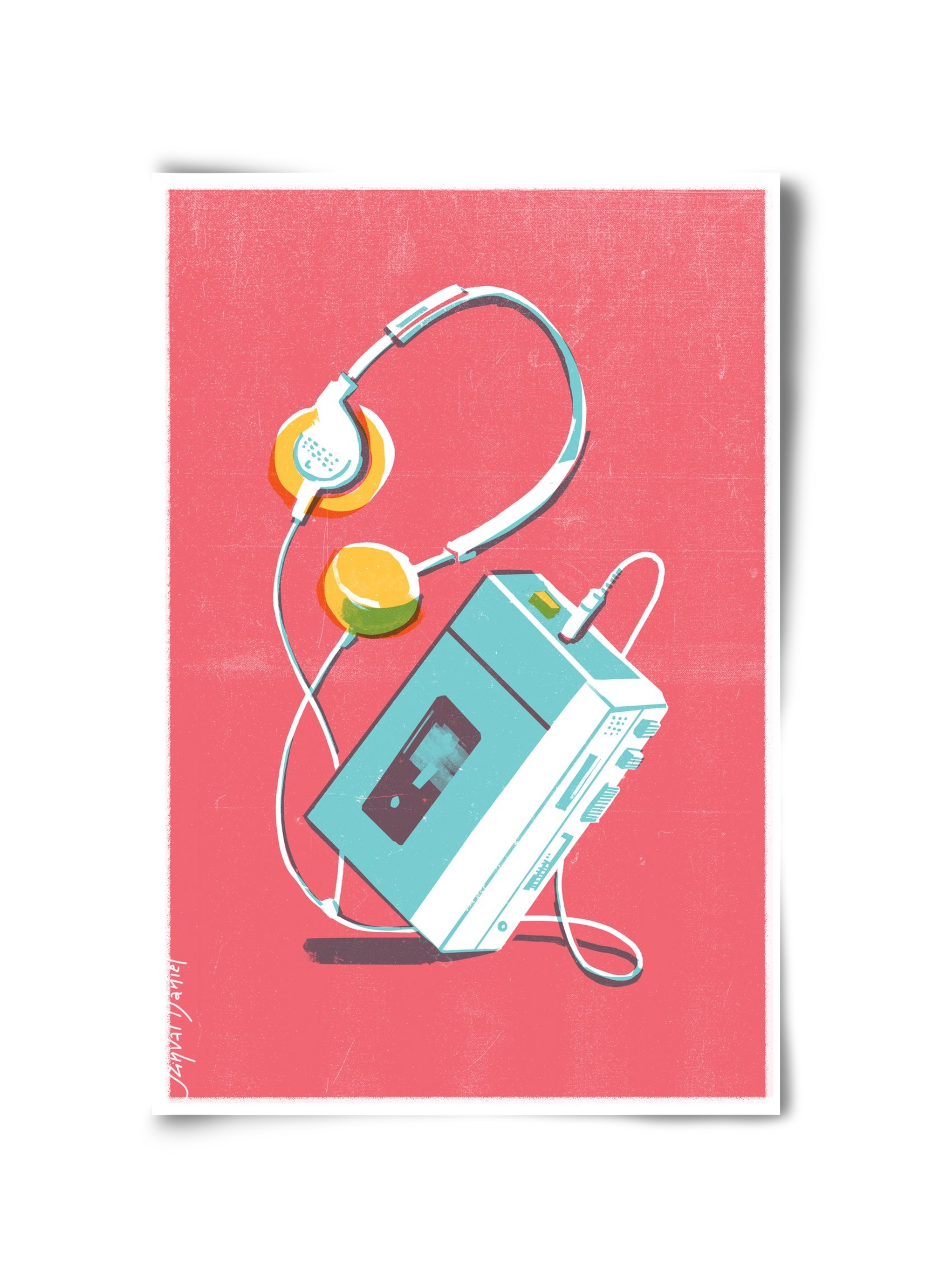 Walkman, 30x45 cm, Keret nélkül
