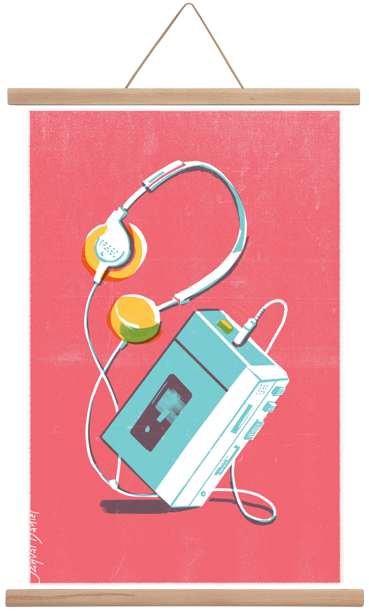 Walkman, 40x60 cm (40x60 cm), Tölgy akasztó