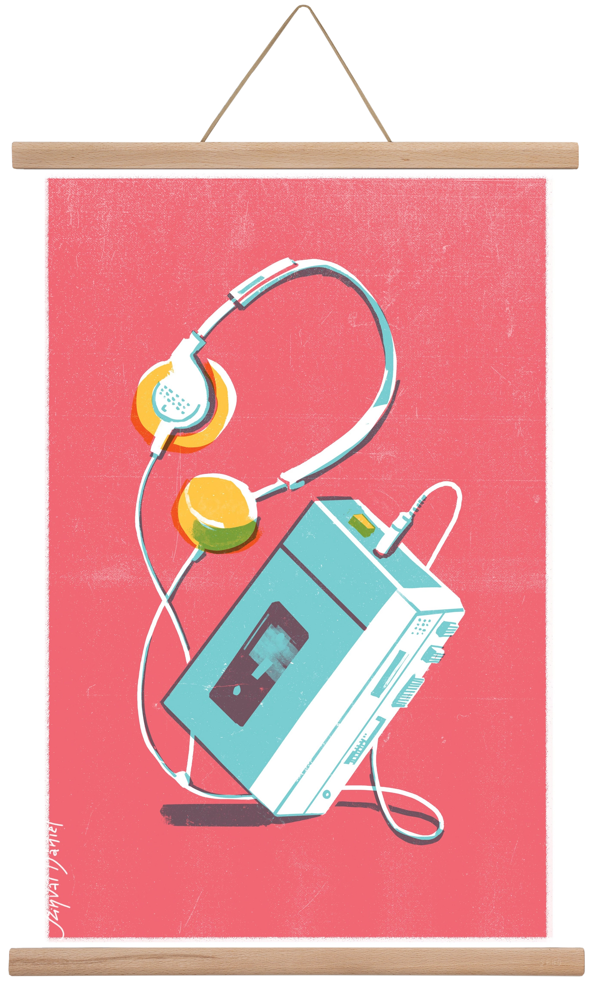 Walkman, 40x60 cm (40x60 cm), Tölgy akasztó