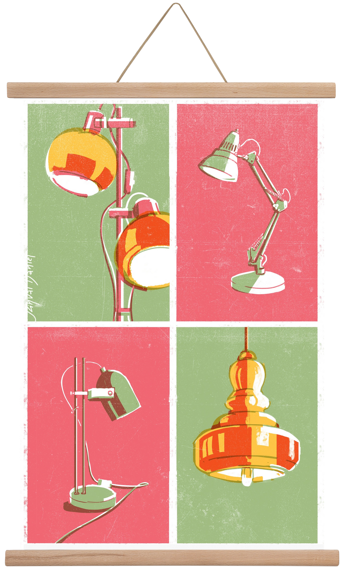 Lights, 40x60 cm (40x60 cm), Tölgy akasztó