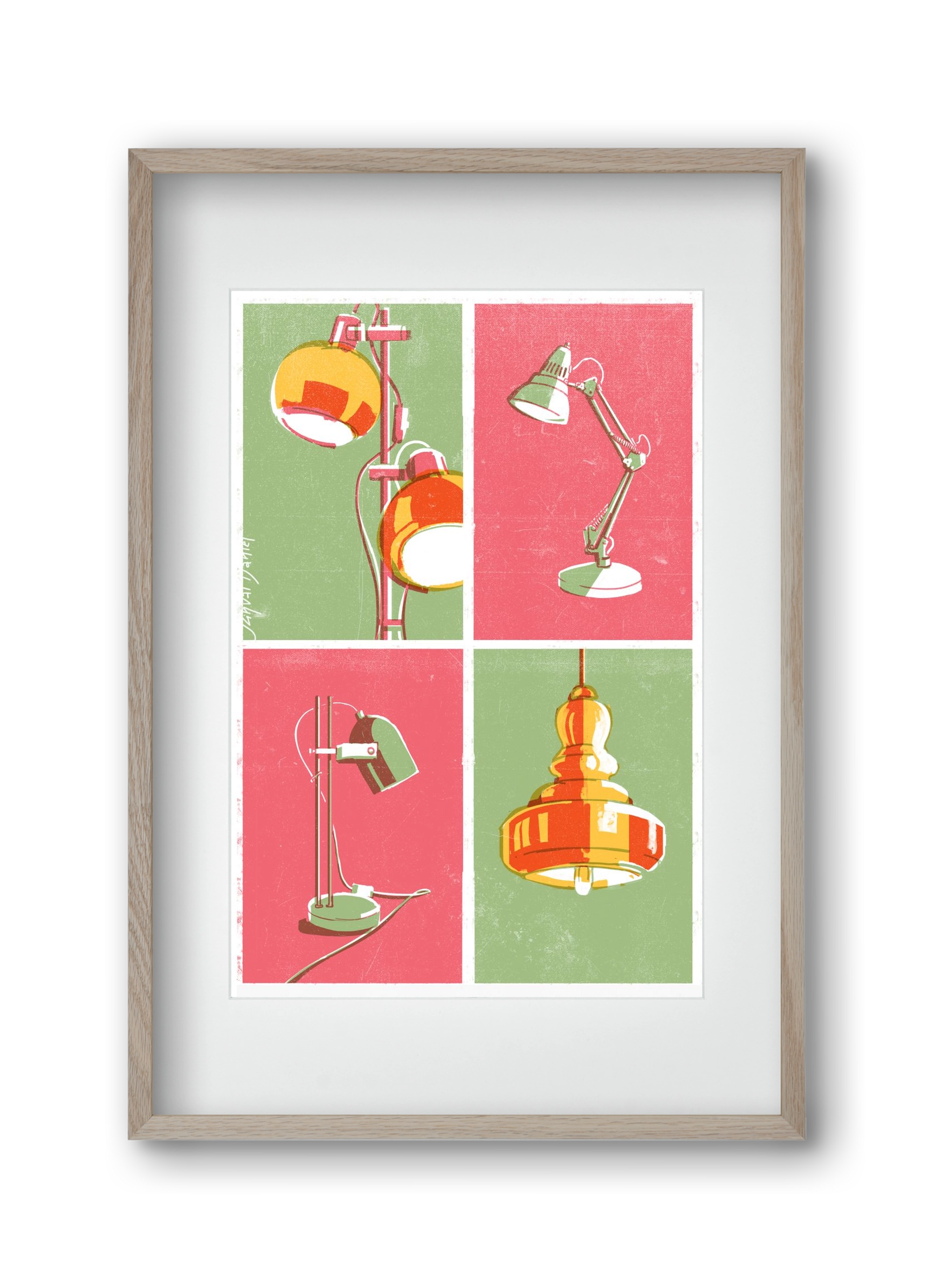 Lights, 30x45 cm (20x30 cm), Tölgy keret, paszpartuval