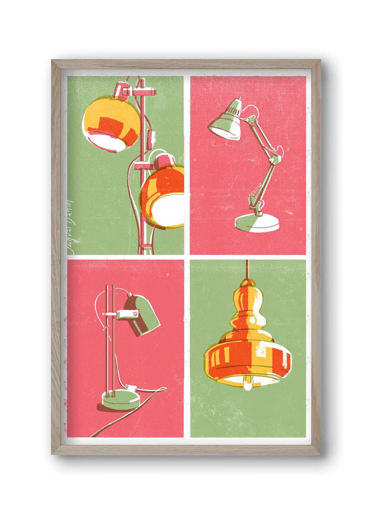 Lights, 30x45 cm (30x45 cm), Tölgy keret