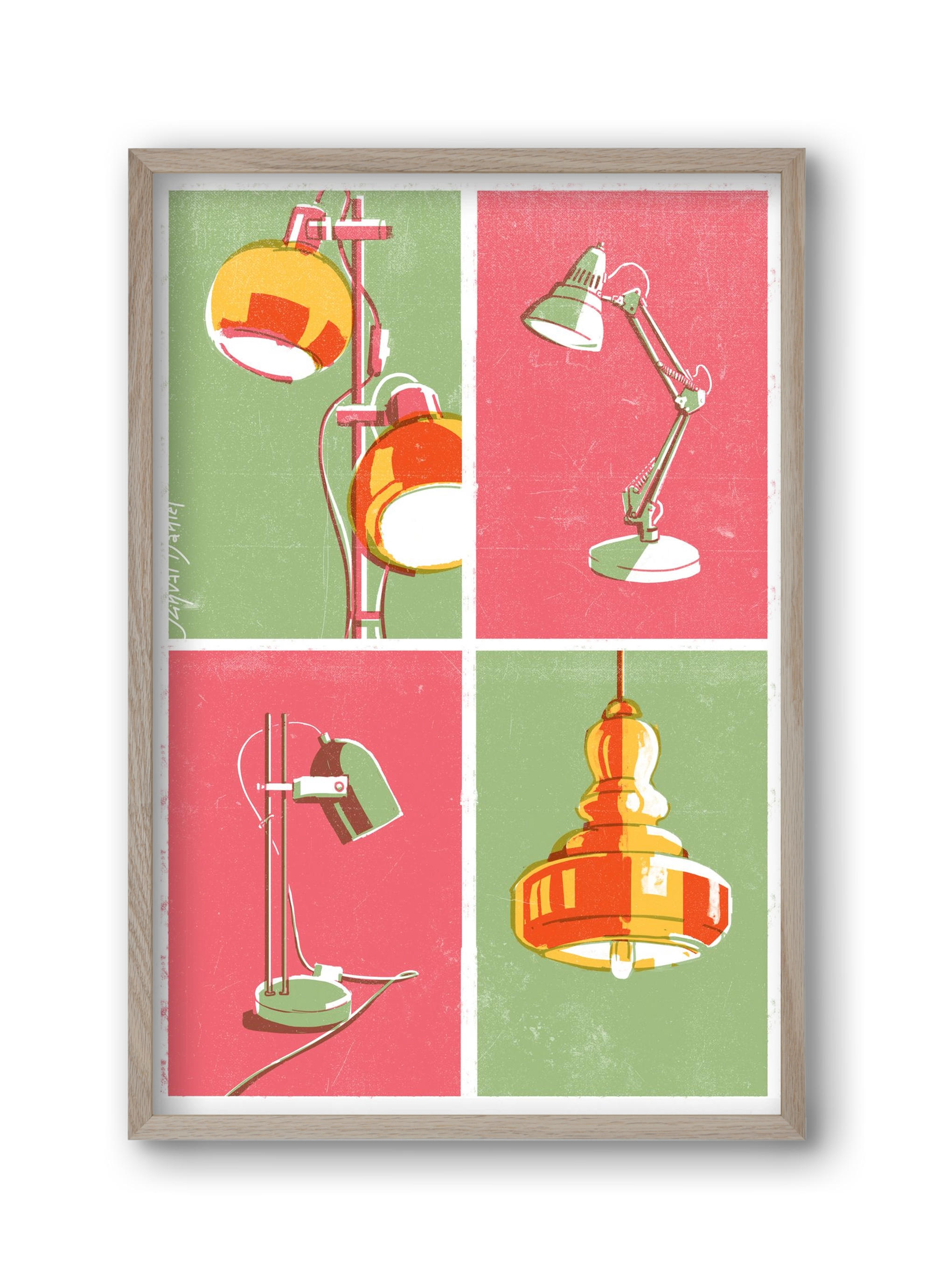 Lights, 30x45 cm (30x45 cm), Tölgy keret