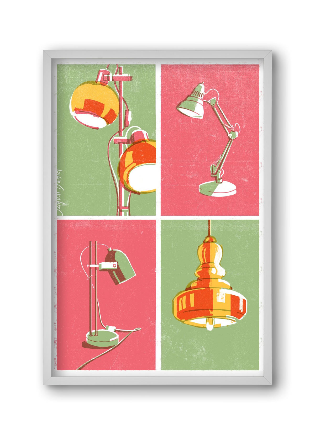 Lights, 30x45 cm (30x45 cm), Fehér keret