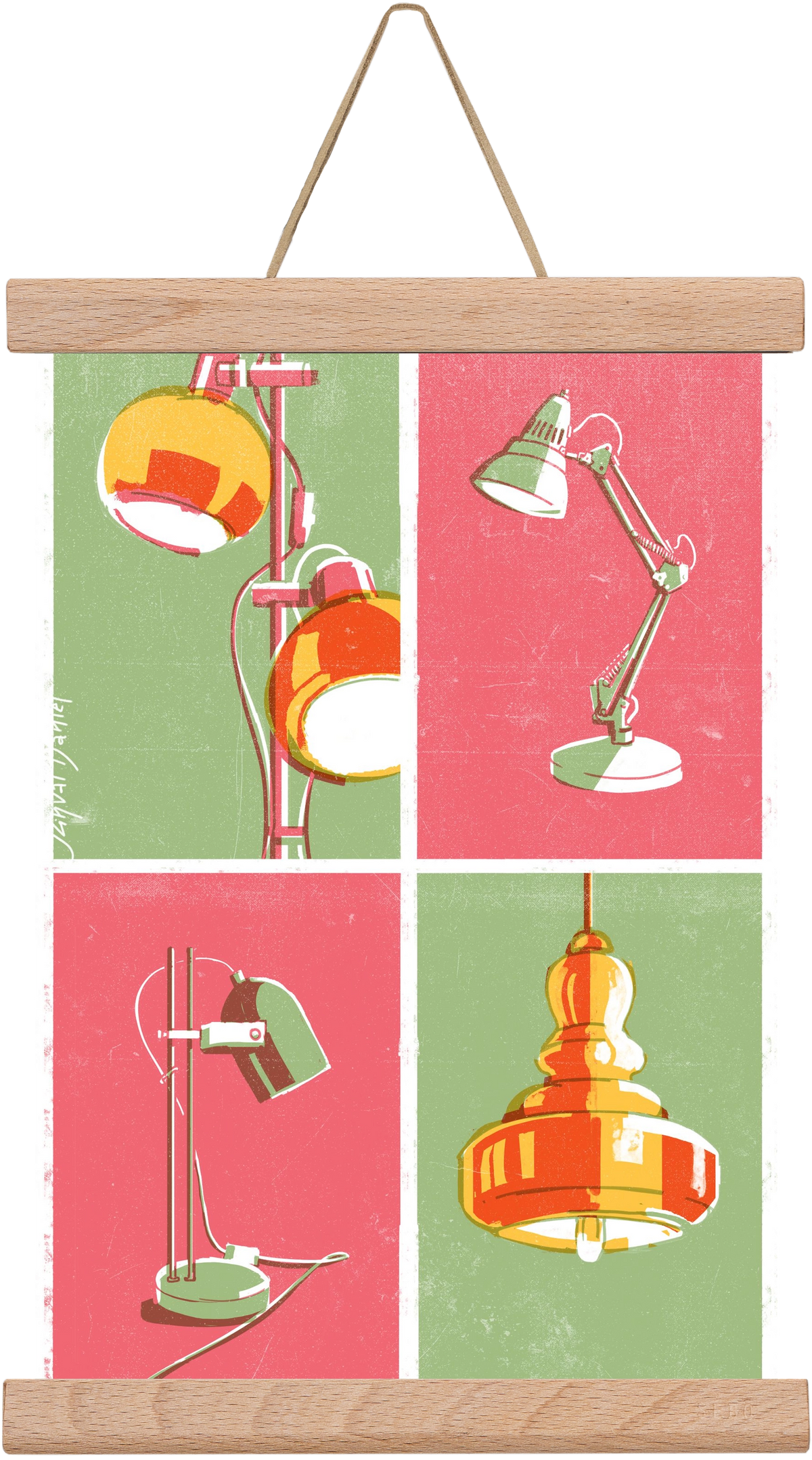 Lights, 20x30 cm (20x30 cm), Tölgy akasztó