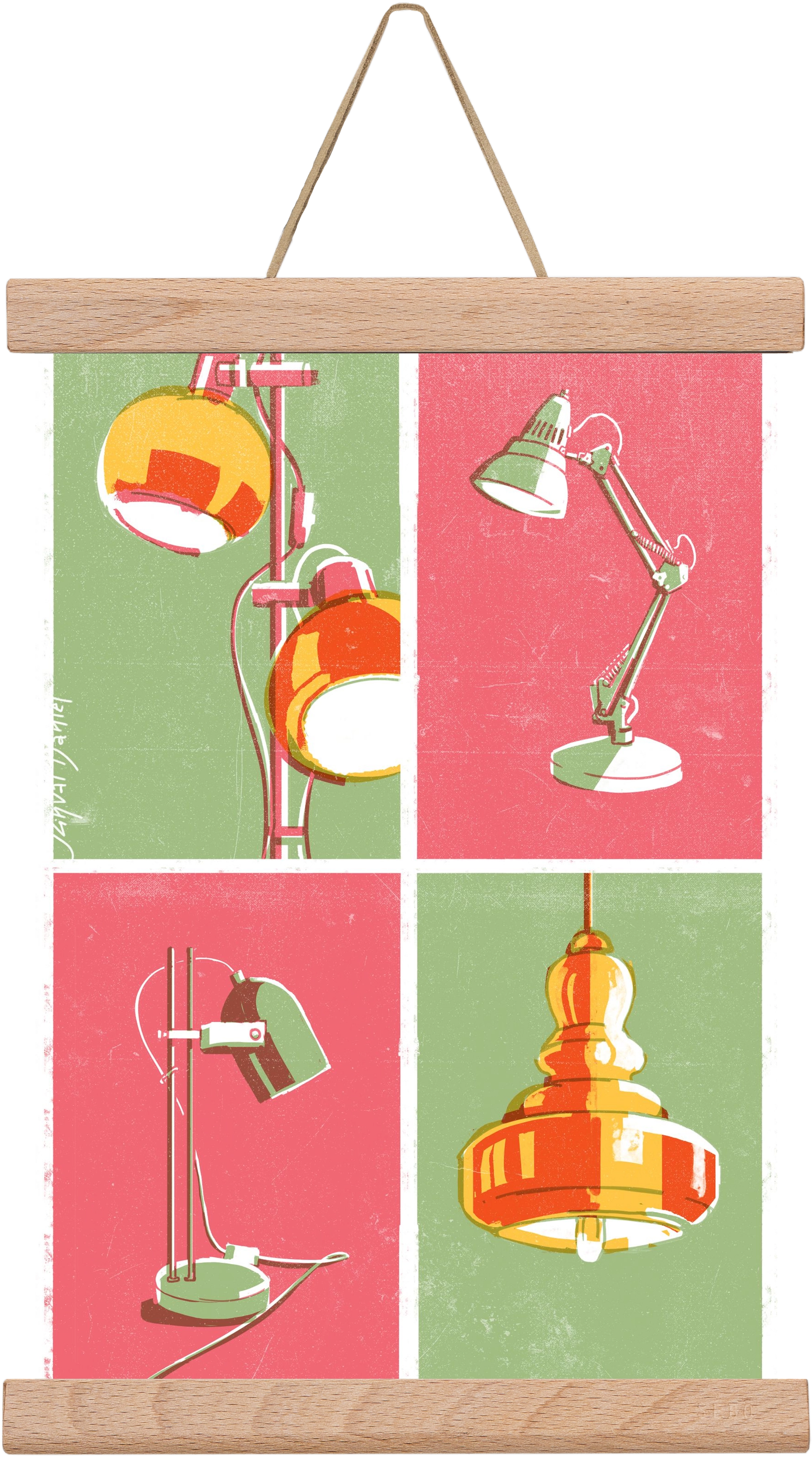 Lights, 20x30 cm (20x30 cm), Tölgy akasztó