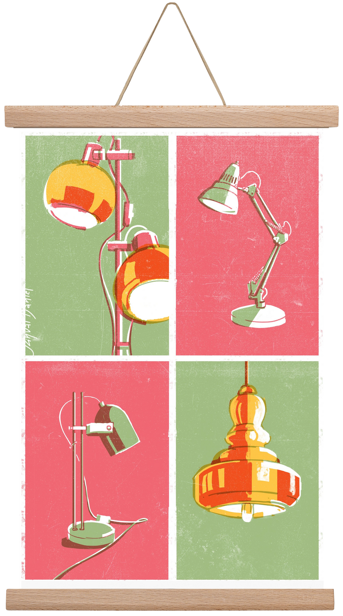 Lights, 30x45 cm (30x45 cm), Tölgy akasztó