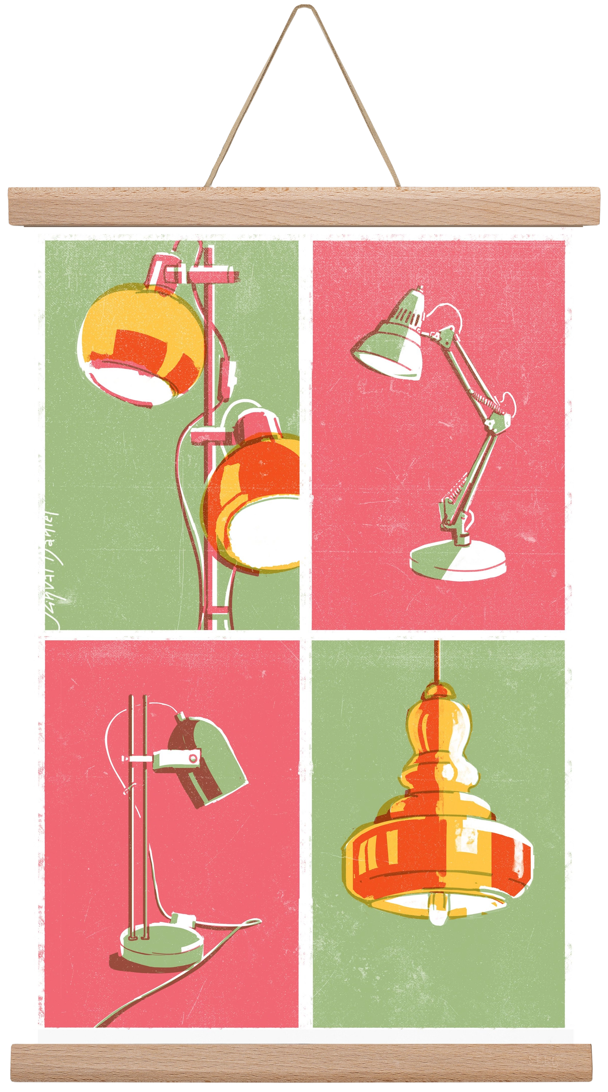 Lights, 30x45 cm (30x45 cm), Tölgy akasztó