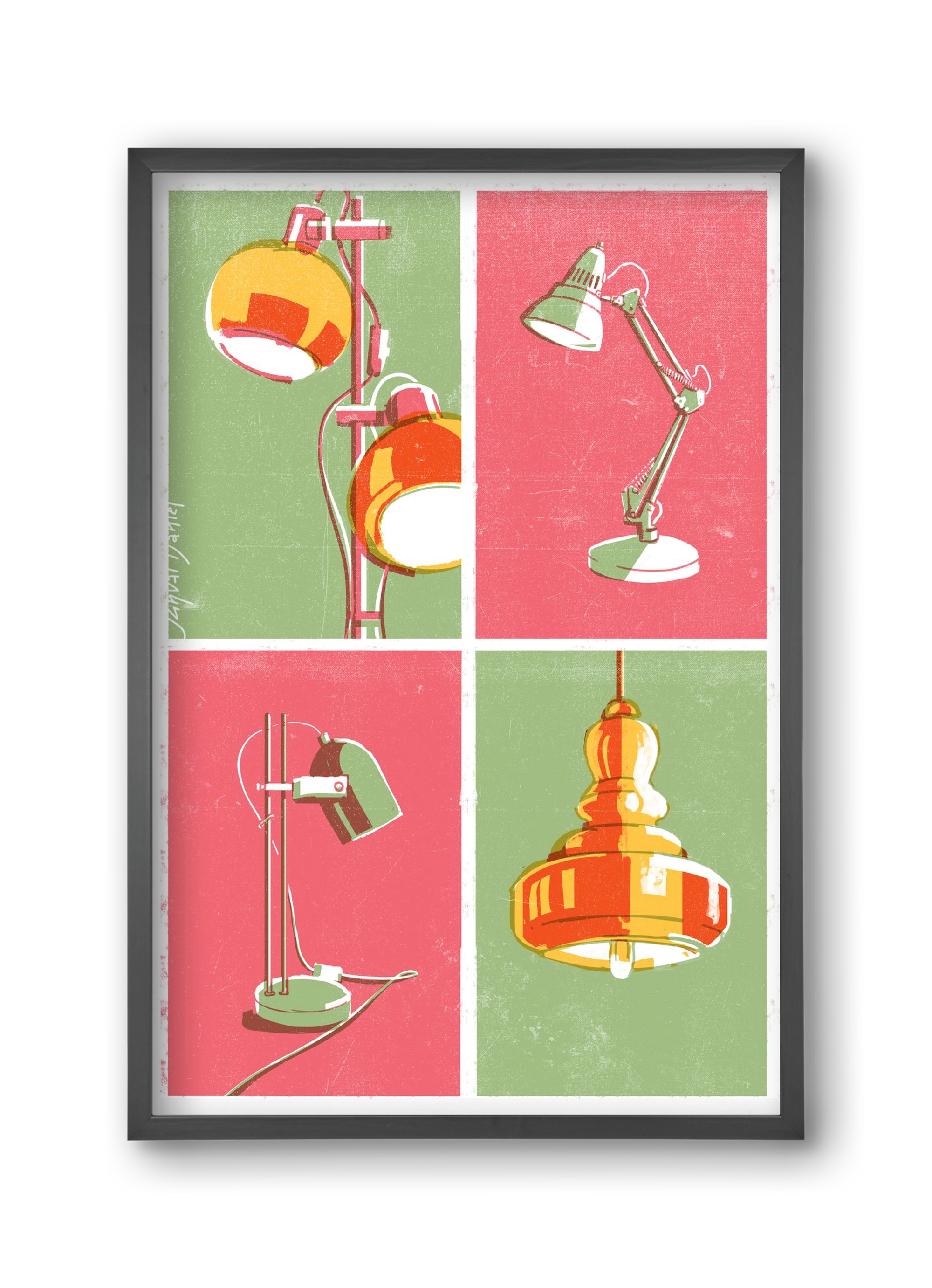 Lights, 30x45 cm (30x45 cm), Fekete keret