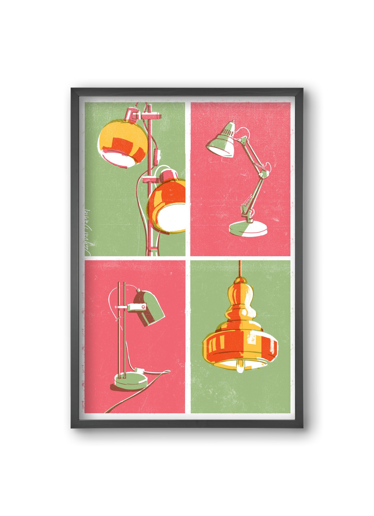 Lights, 20x30 cm (20x30 cm), Fekete keret