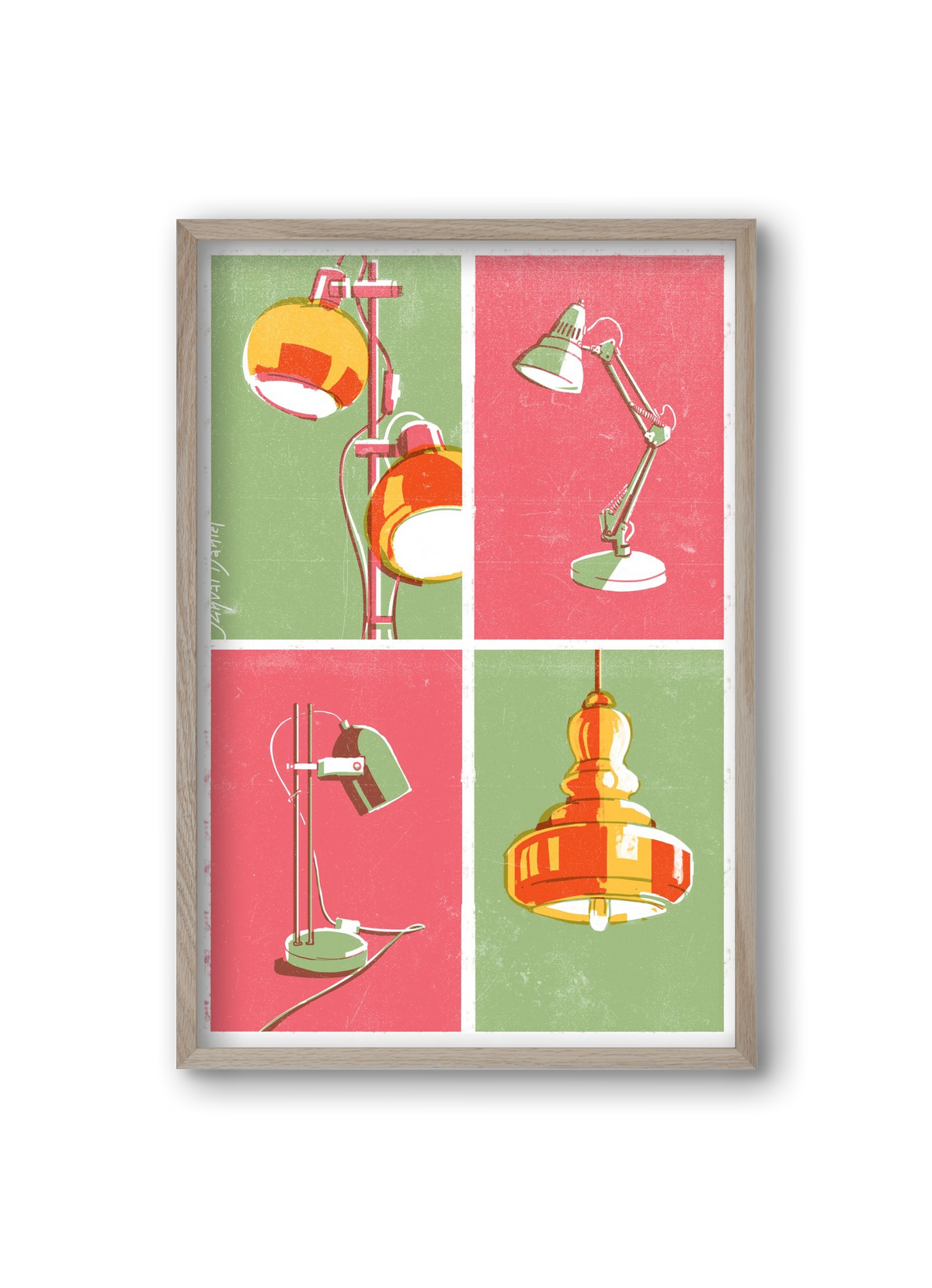 Lights, 20x30 cm (20x30 cm), Tölgy keret