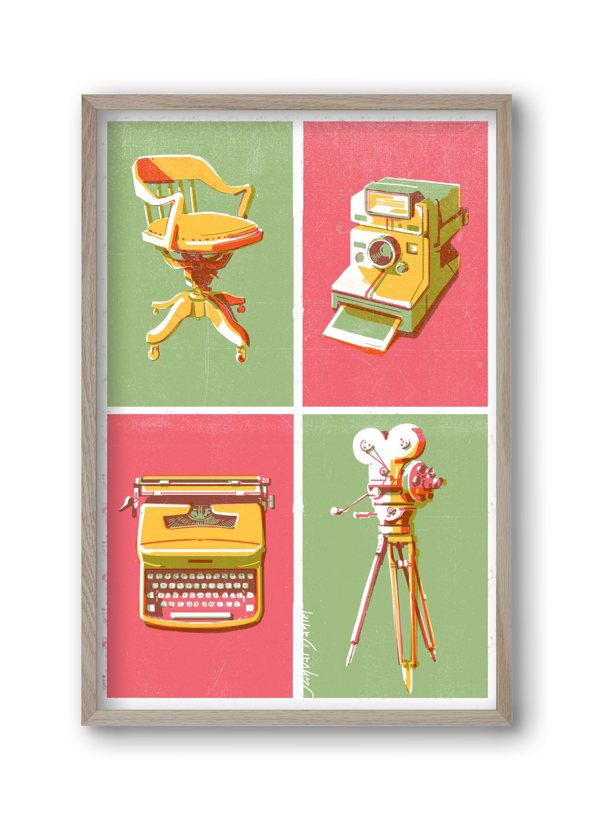 Cinema, 30x45 cm (30x45 cm), Tölgy keret