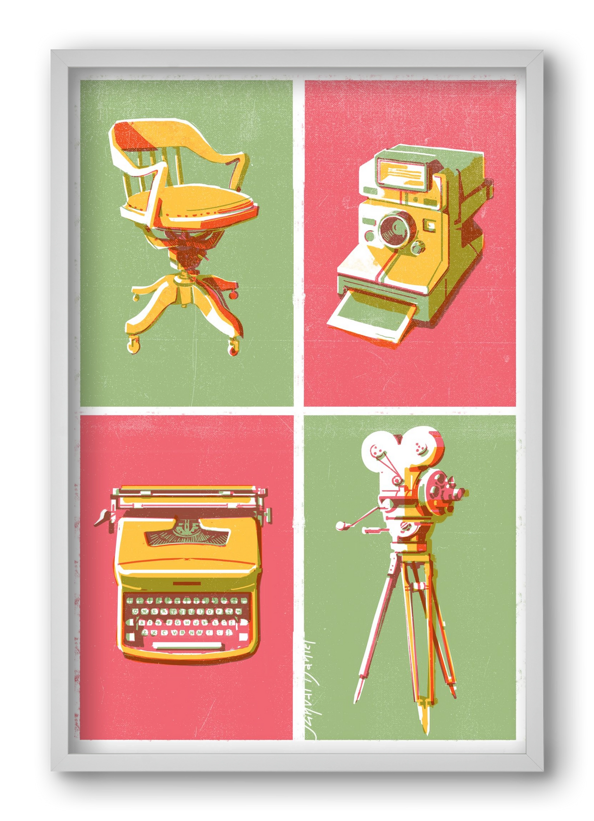 Cinema, 40x60 cm (40x60 cm), Fehér keret