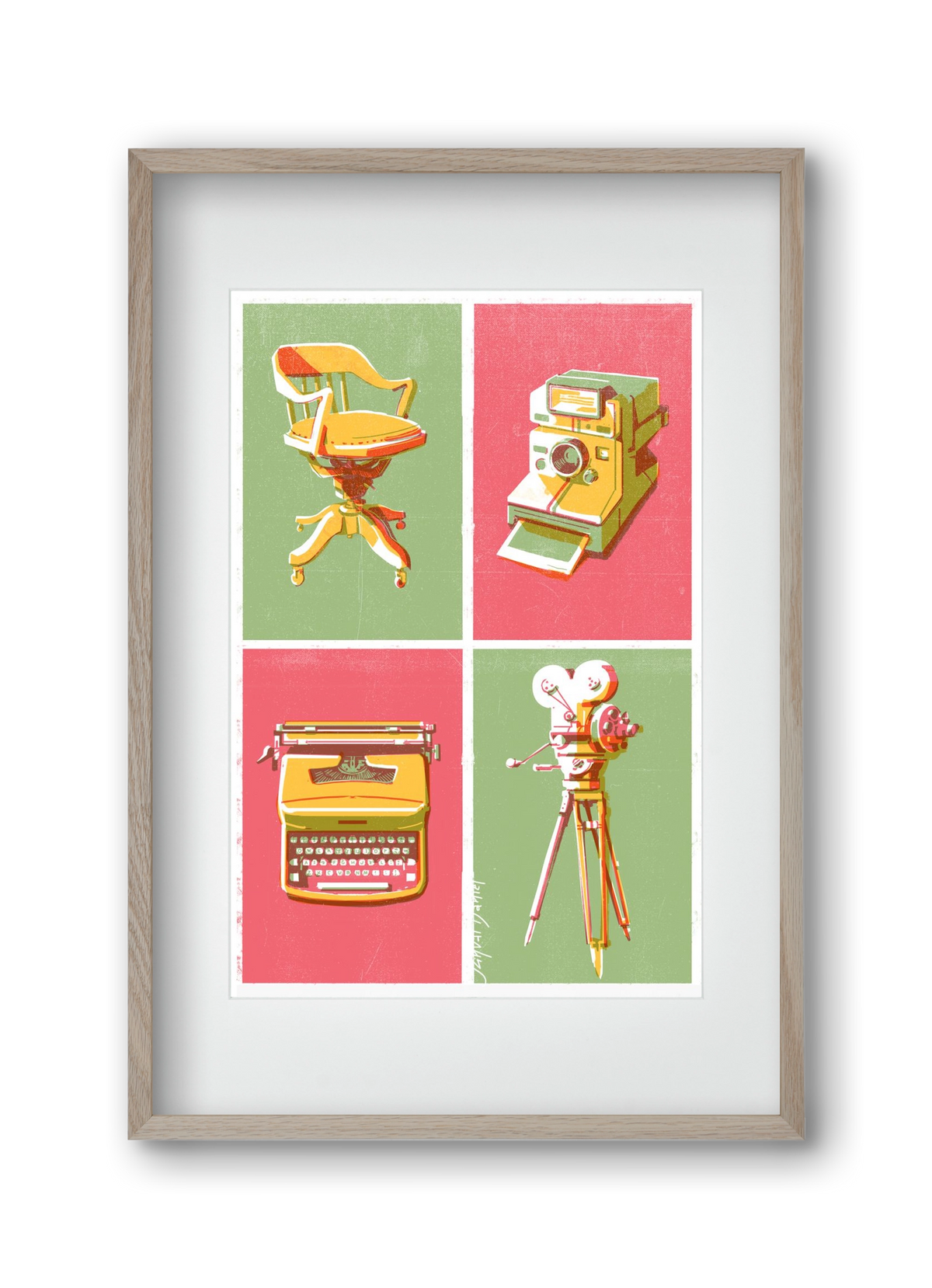 Cinema, 30x45 cm (20x30 cm), Tölgy keret, paszpartuval