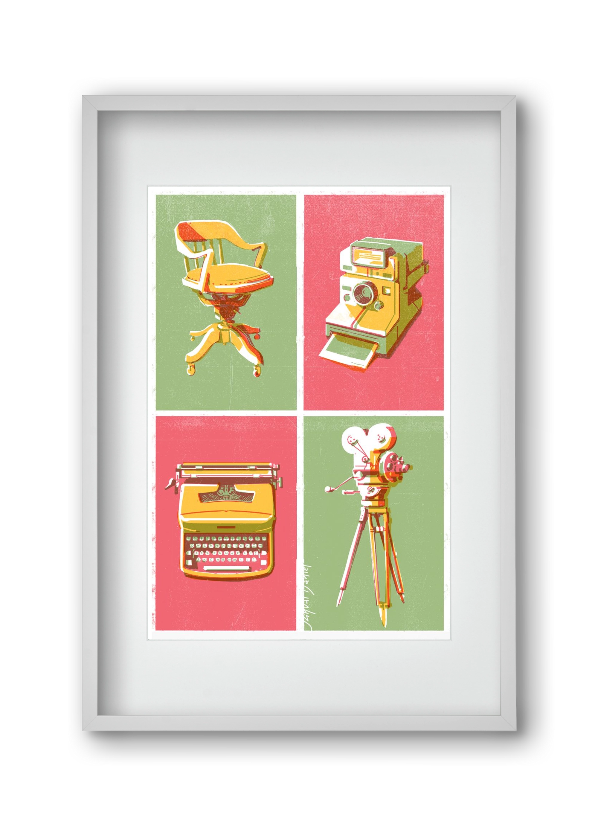 Cinema, 30x45 cm (20x30 cm), Fehér keret, paszpartuval