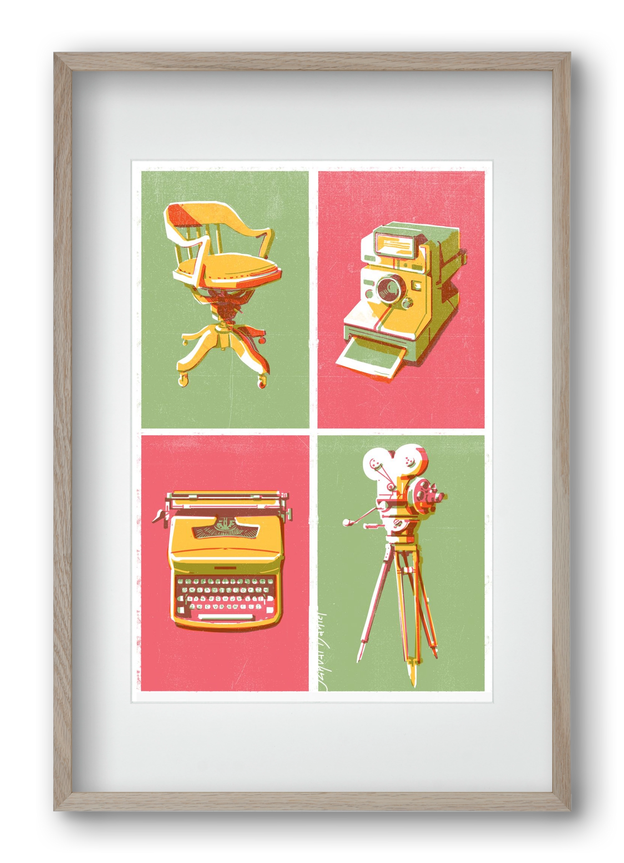 Cinema, 40x60 cm (30x45 cm), Tölgy keret, paszpartuval