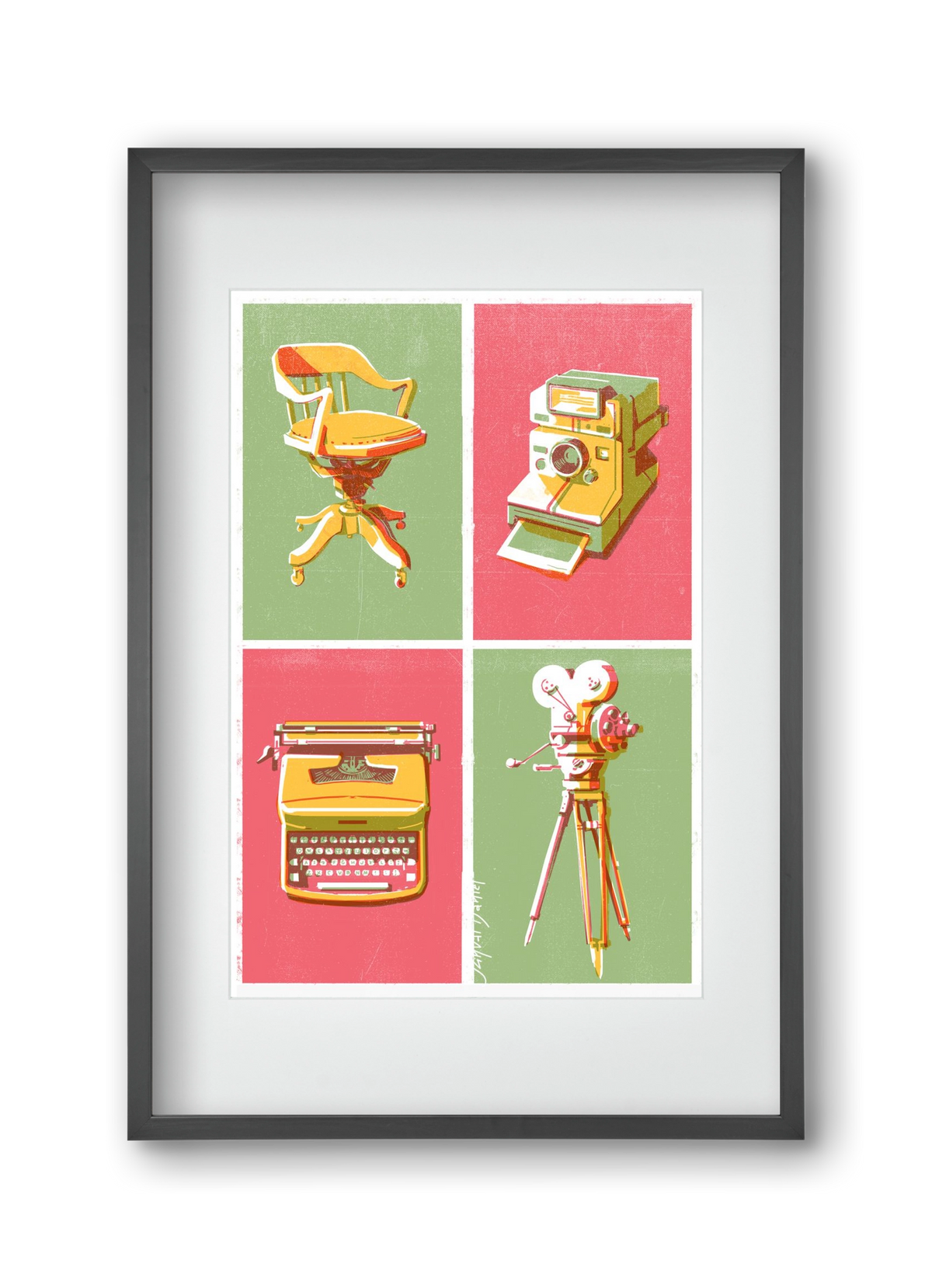 Cinema, 30x45 cm (20x30 cm), Fekete keret, paszpartuval