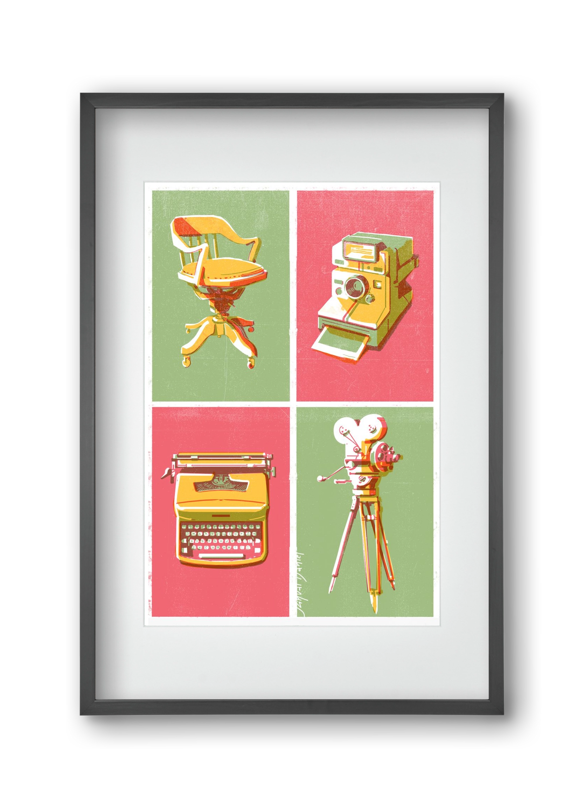 Cinema, 30x45 cm (20x30 cm), Fekete keret, paszpartuval