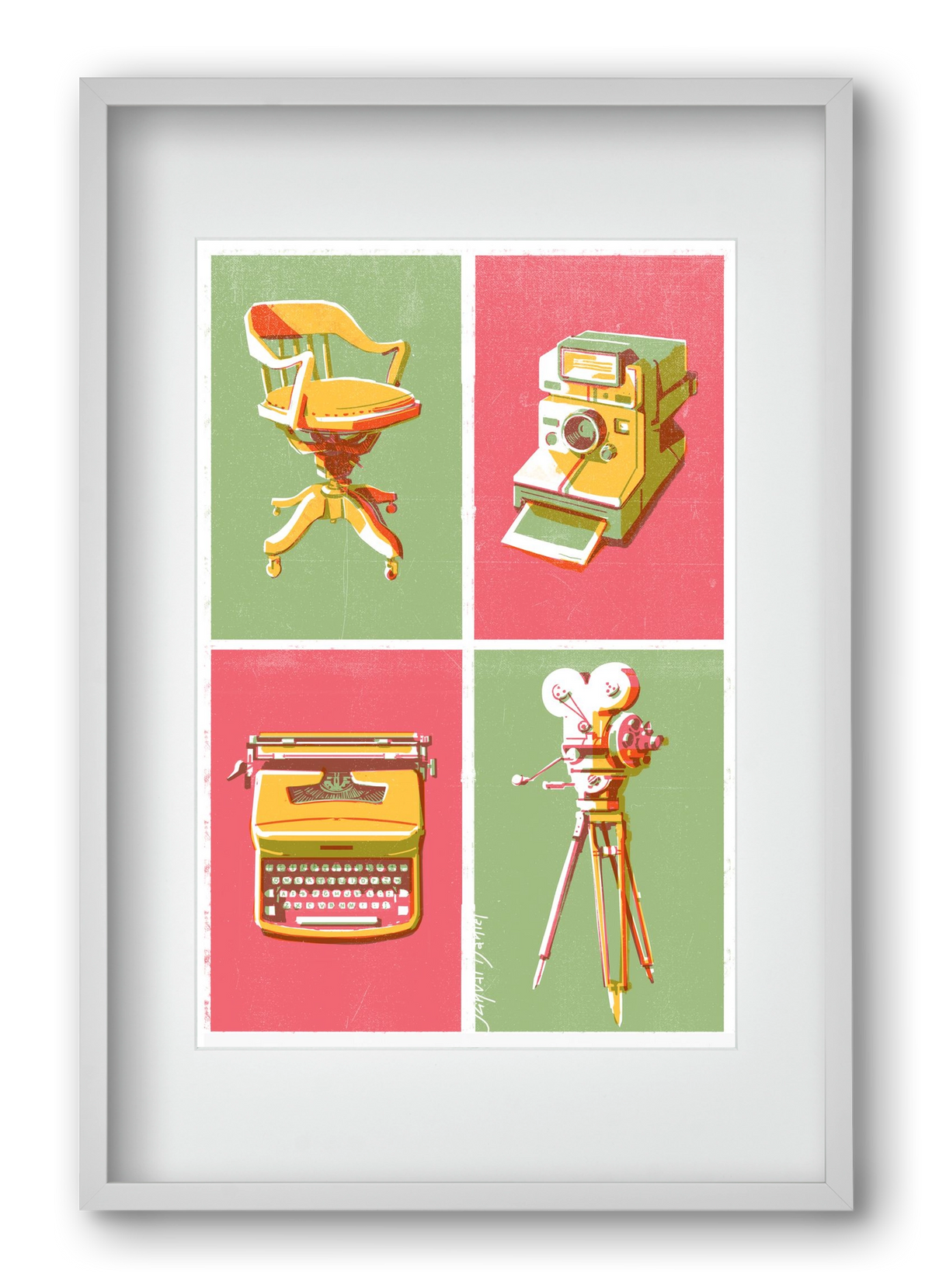 Cinema, 40x60 cm (30x45 cm), Fehér keret, paszpartuval