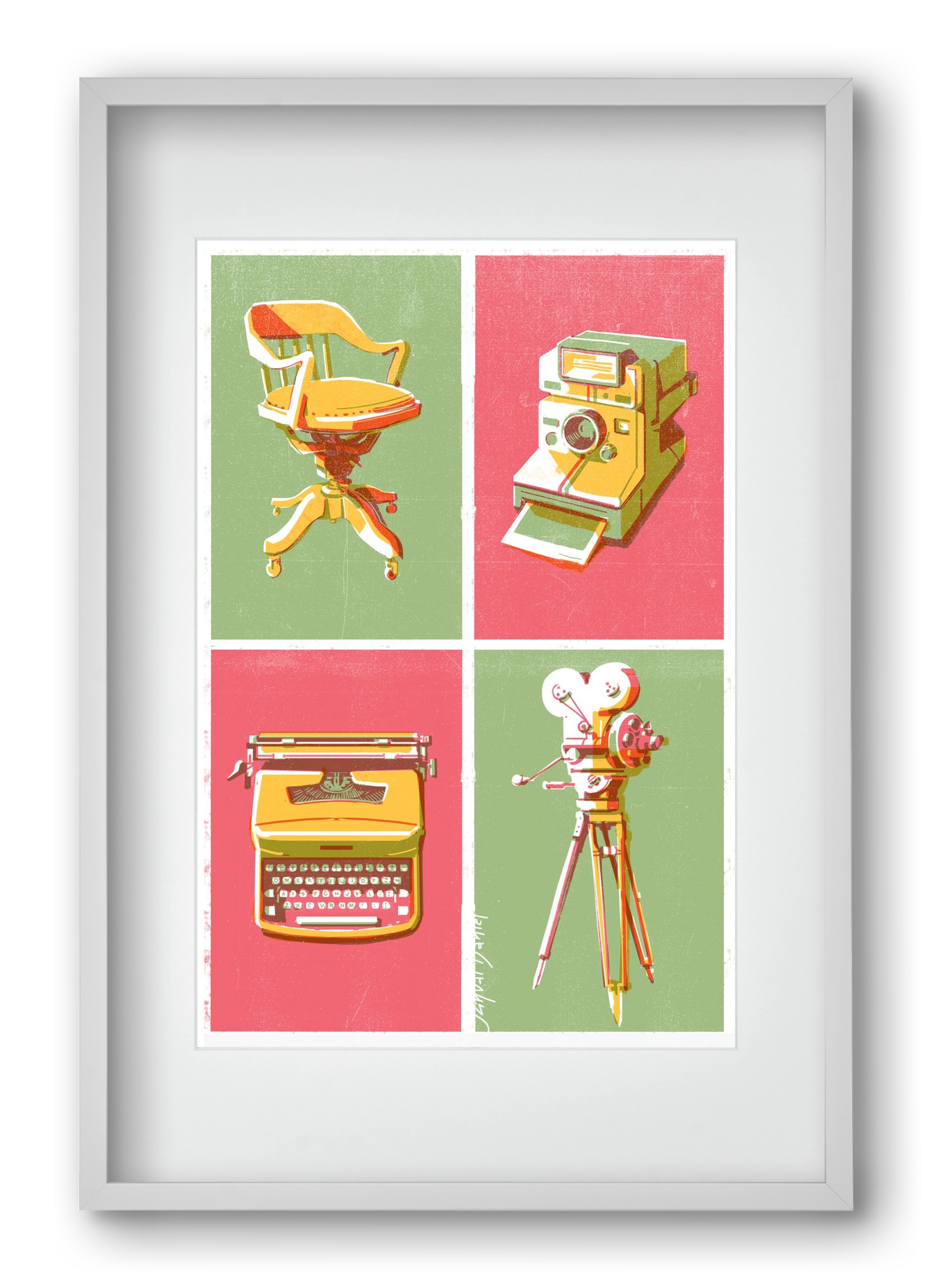 Cinema, 40x60 cm (30x45 cm), Fehér keret, paszpartuval