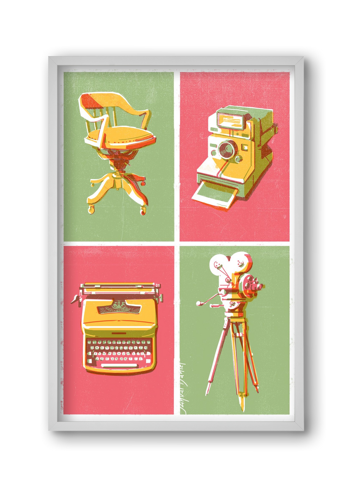 Cinema, 30x45 cm (30x45 cm), Fehér keret