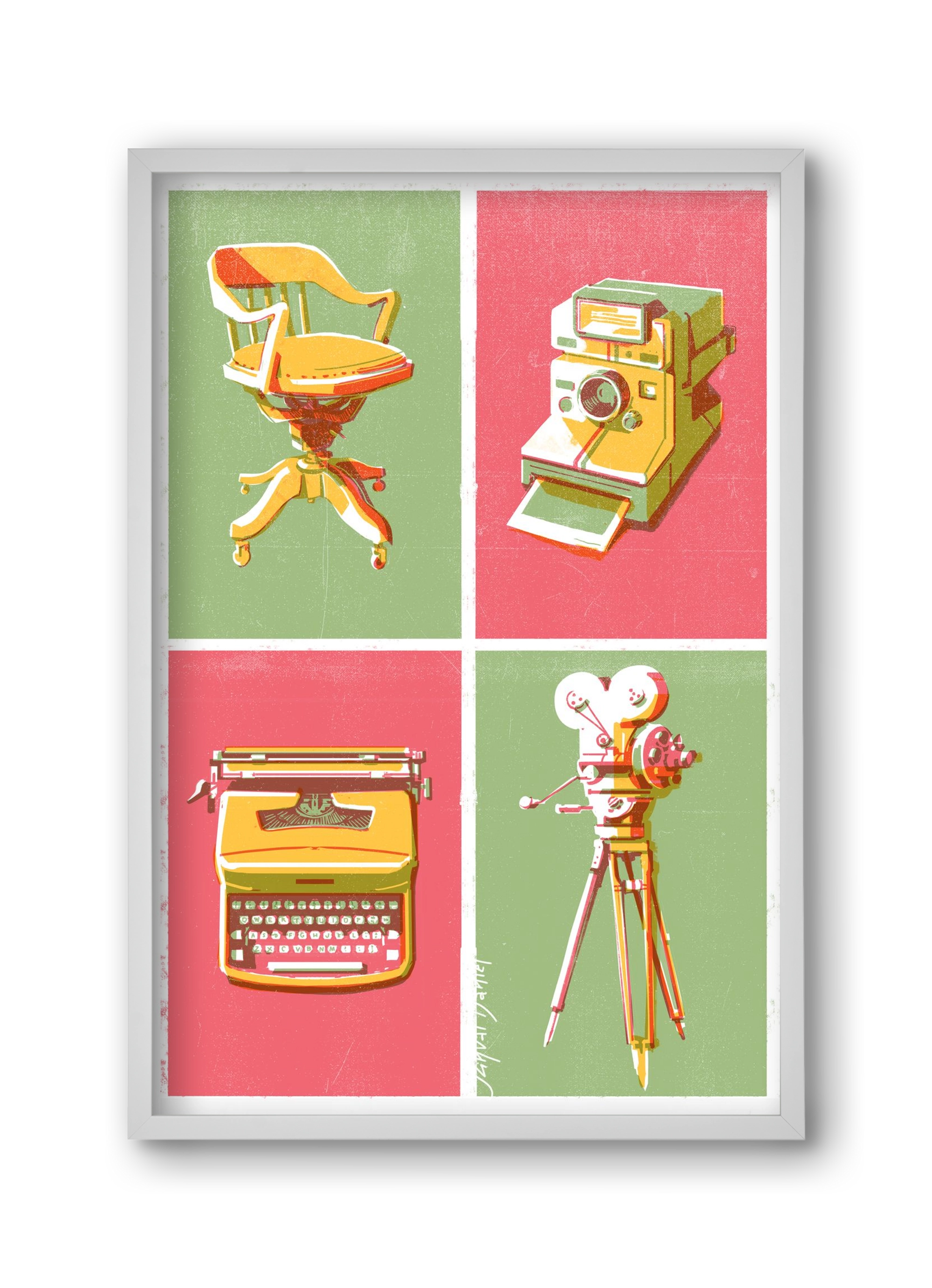 Cinema, 30x45 cm (30x45 cm), Fehér keret