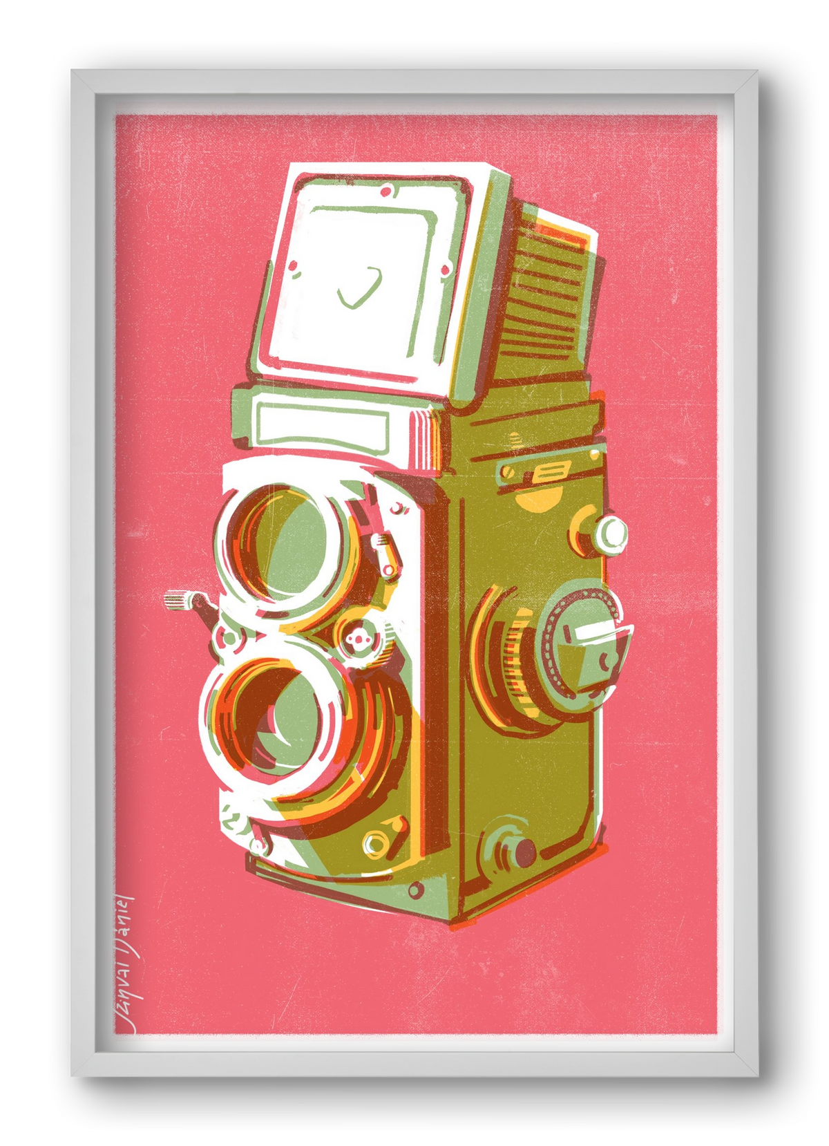 Camera, 40x60 cm (40x60 cm), Fehér keret