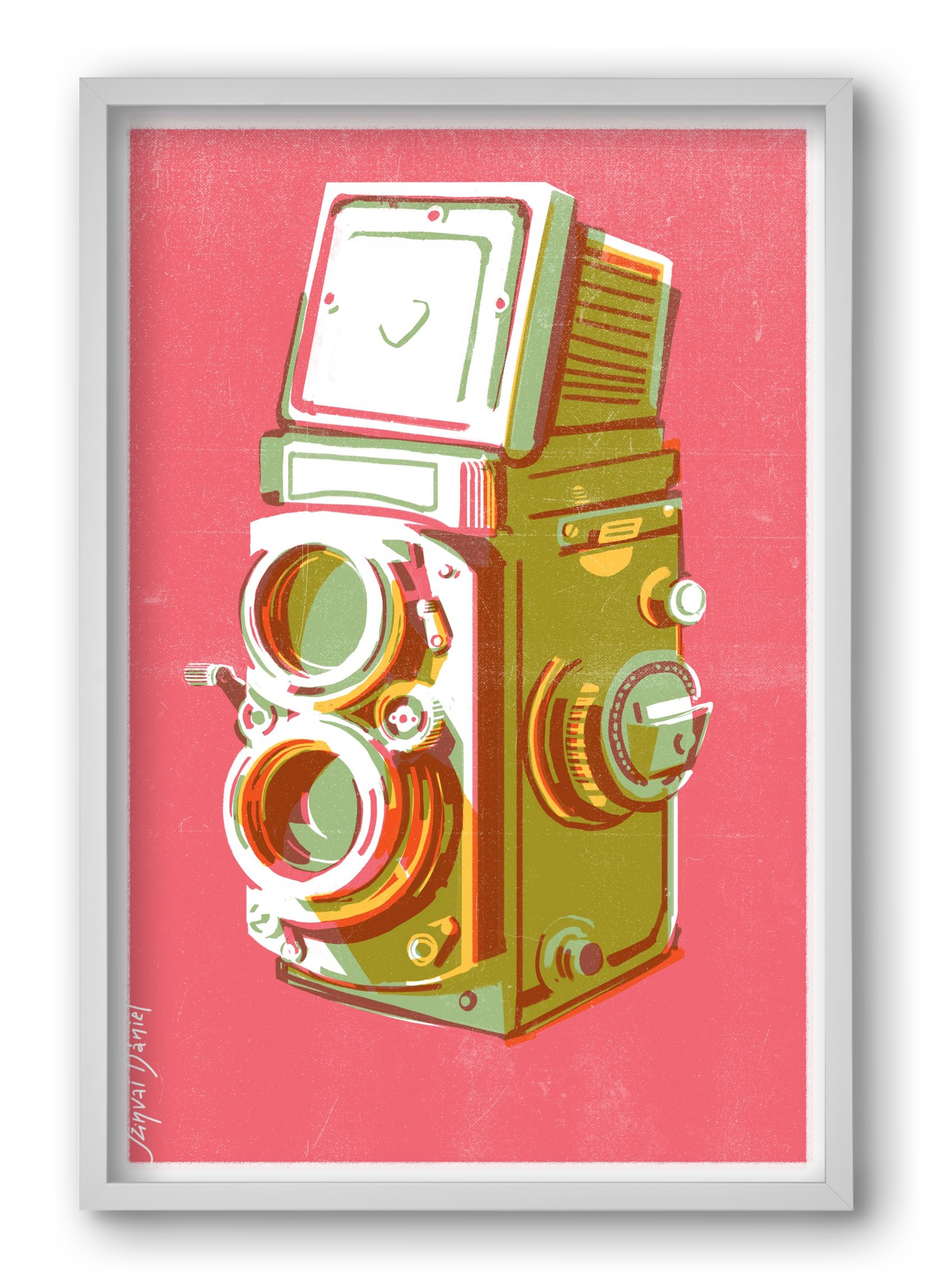 Camera, 40x60 cm (40x60 cm), Fehér keret