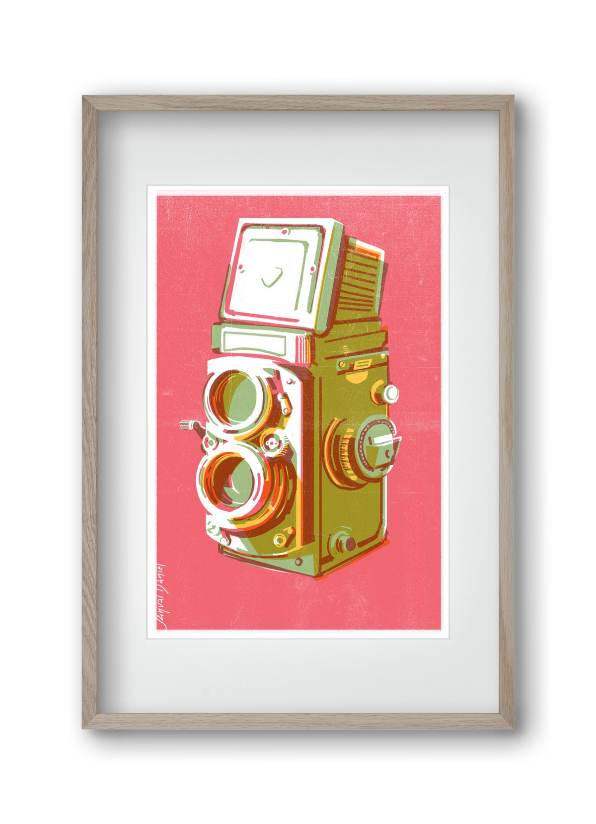 Camera, 30x45 cm (20x30 cm), Tölgy keret, paszpartuval