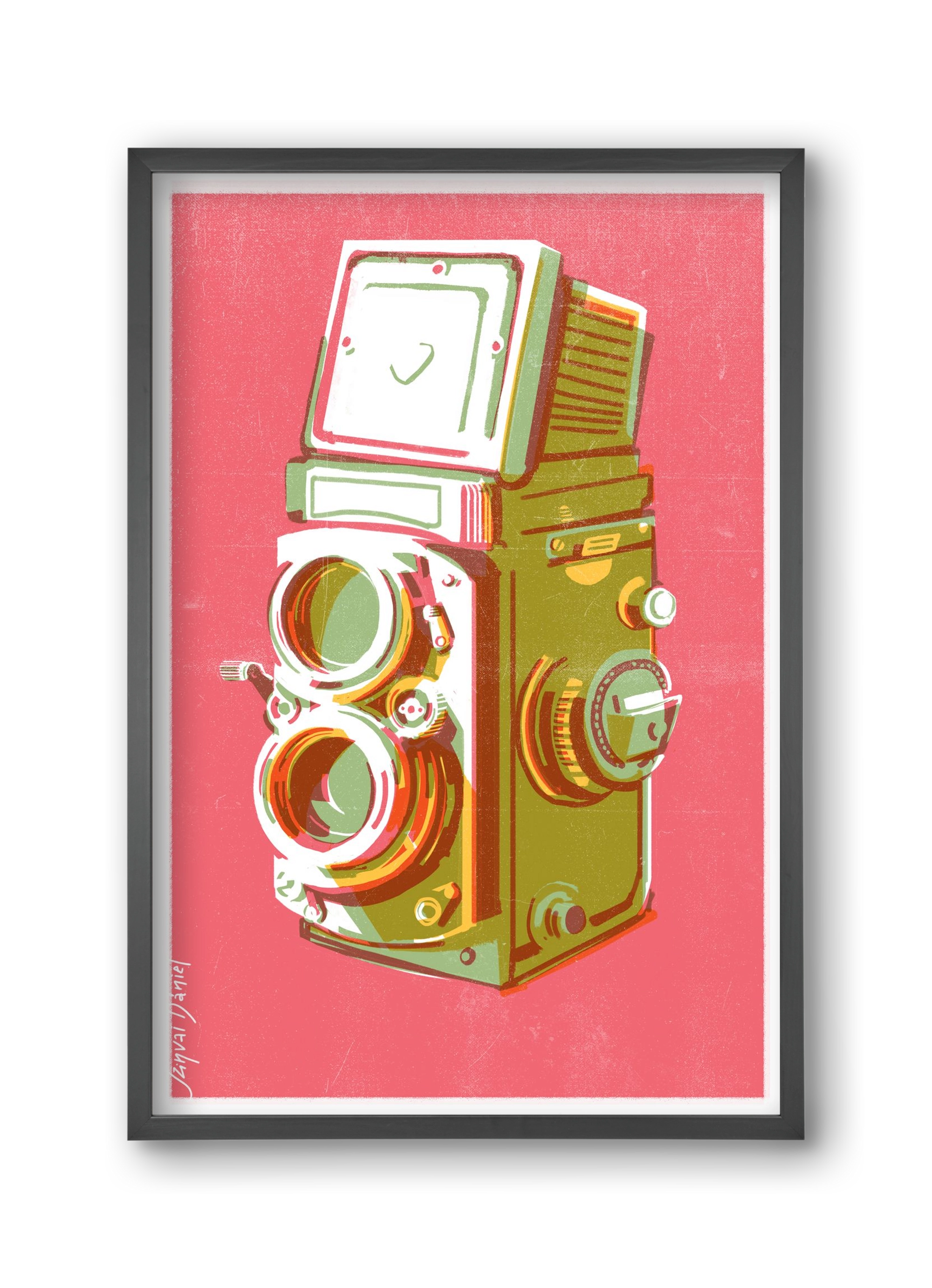 Camera, 30x45 cm (30x45 cm), Fekete keret