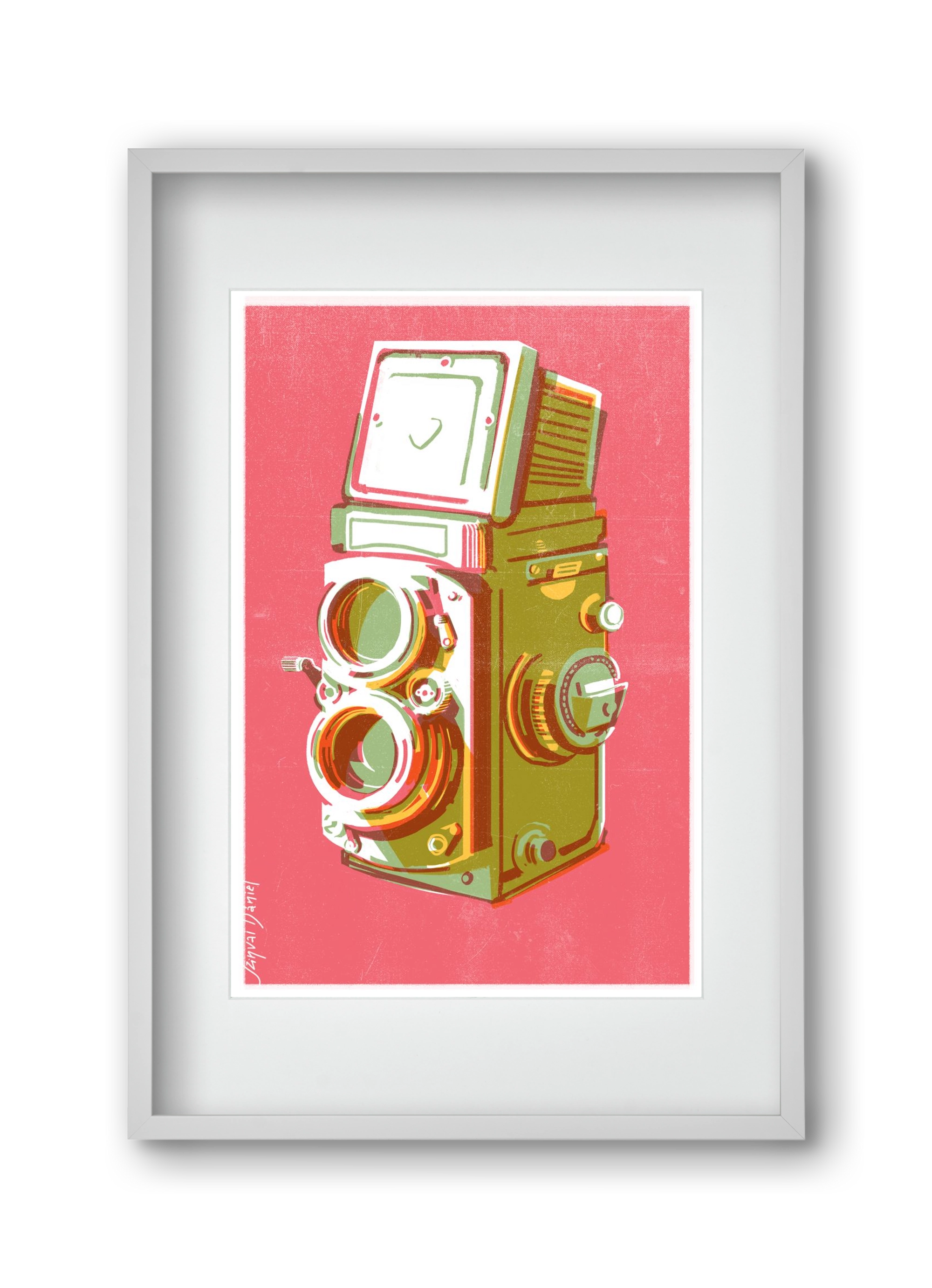 Camera, 30x45 cm (20x30 cm), Fehér keret, paszpartuval