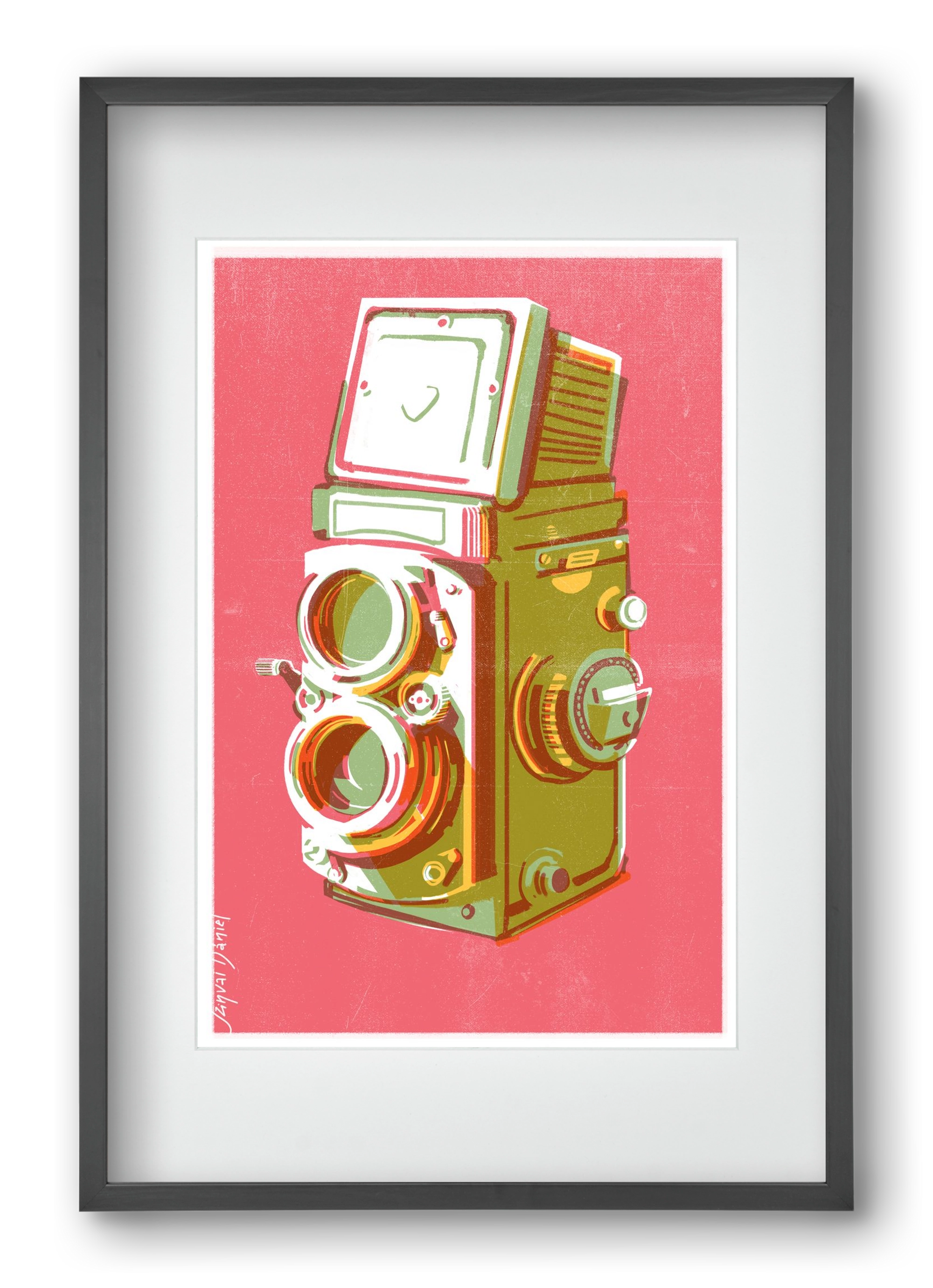 Camera, 40x60 cm (30x45 cm), Fekete keret, paszpartuval