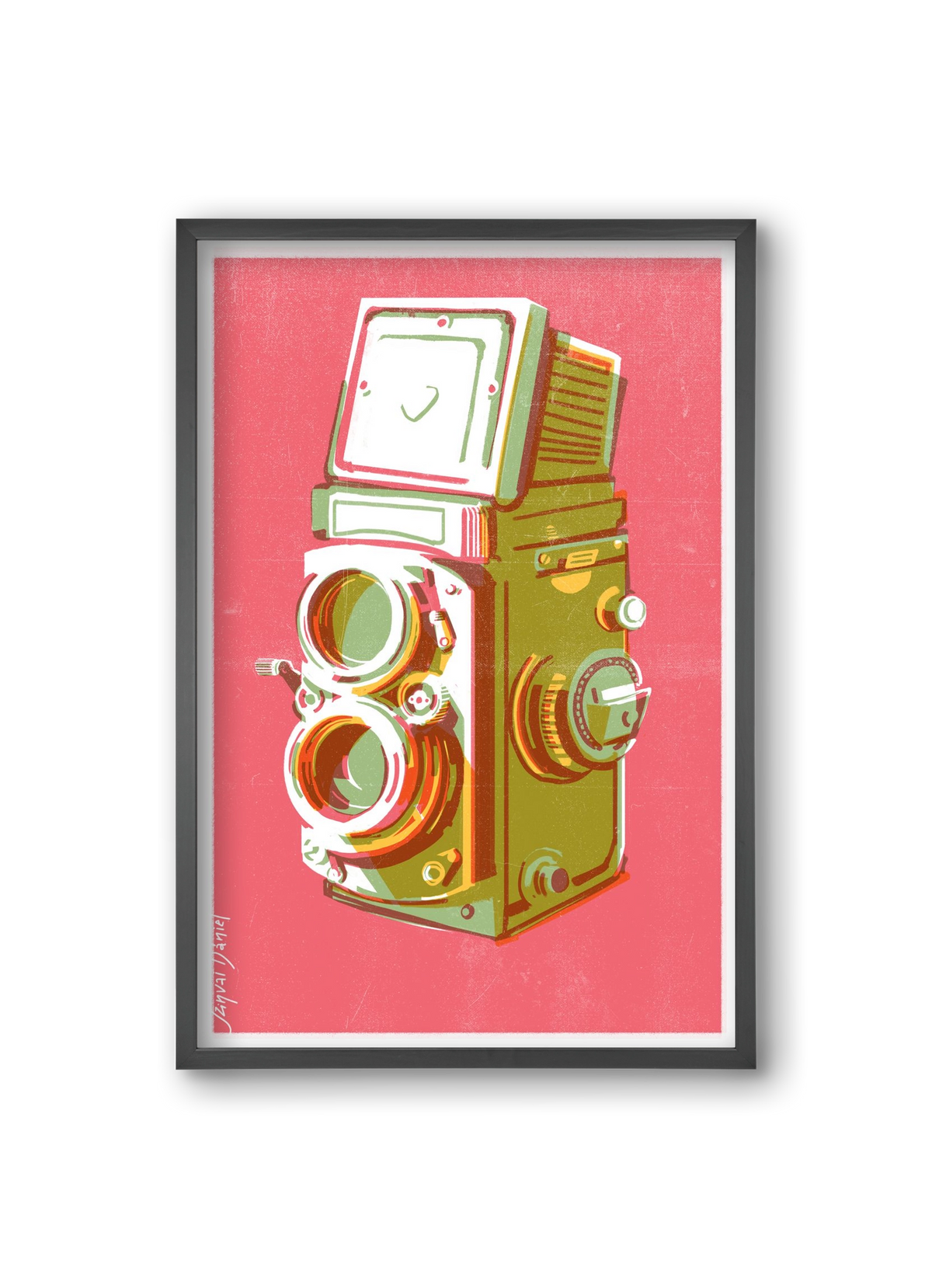 Camera, 20x30 cm (20x30 cm), Fekete keret