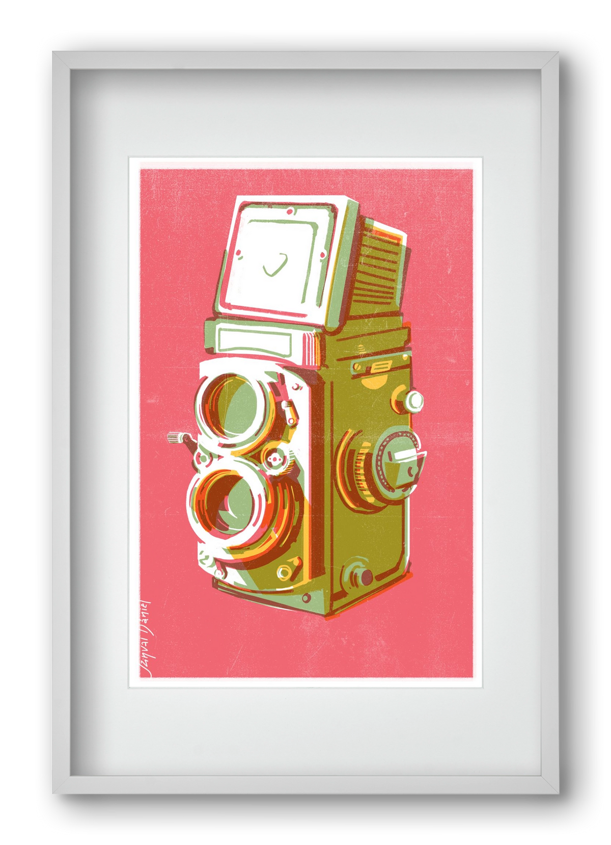 Camera, 40x60 cm (30x45 cm), Fehér keret, paszpartuval