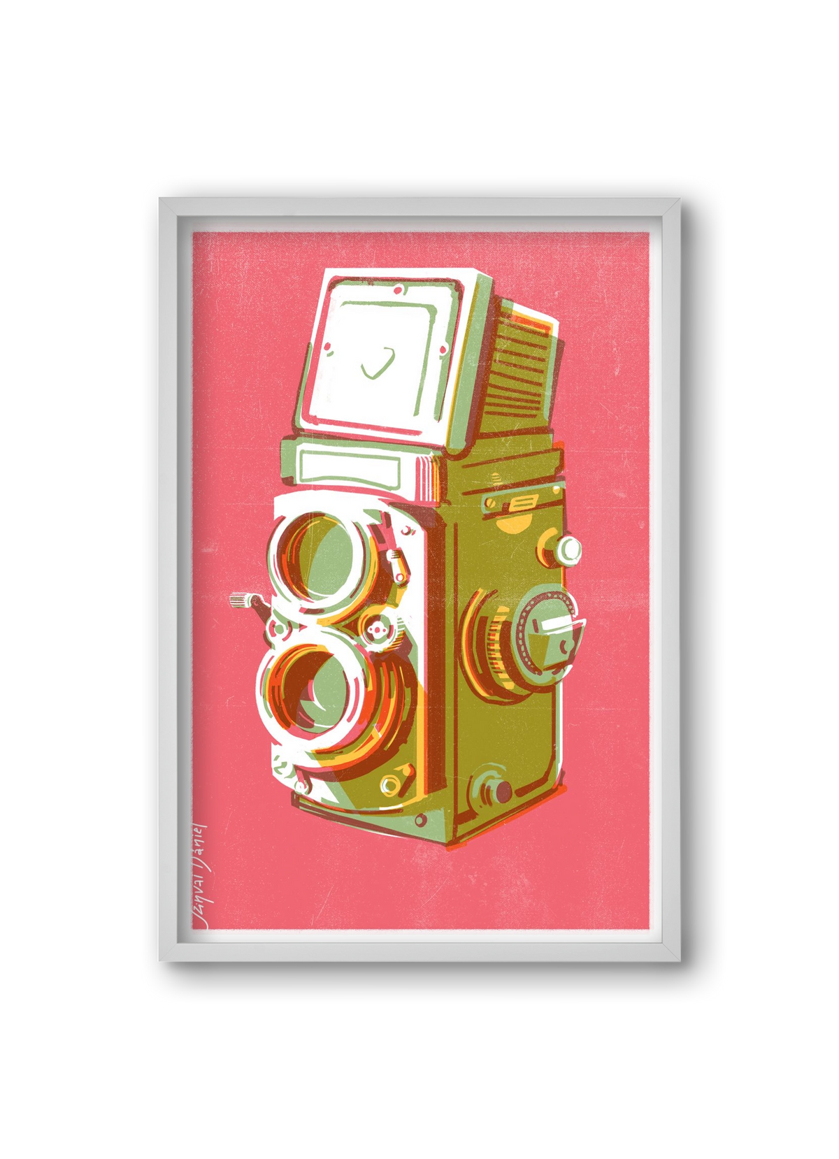 Camera, 20x30 cm (20x30 cm), Fehér keret