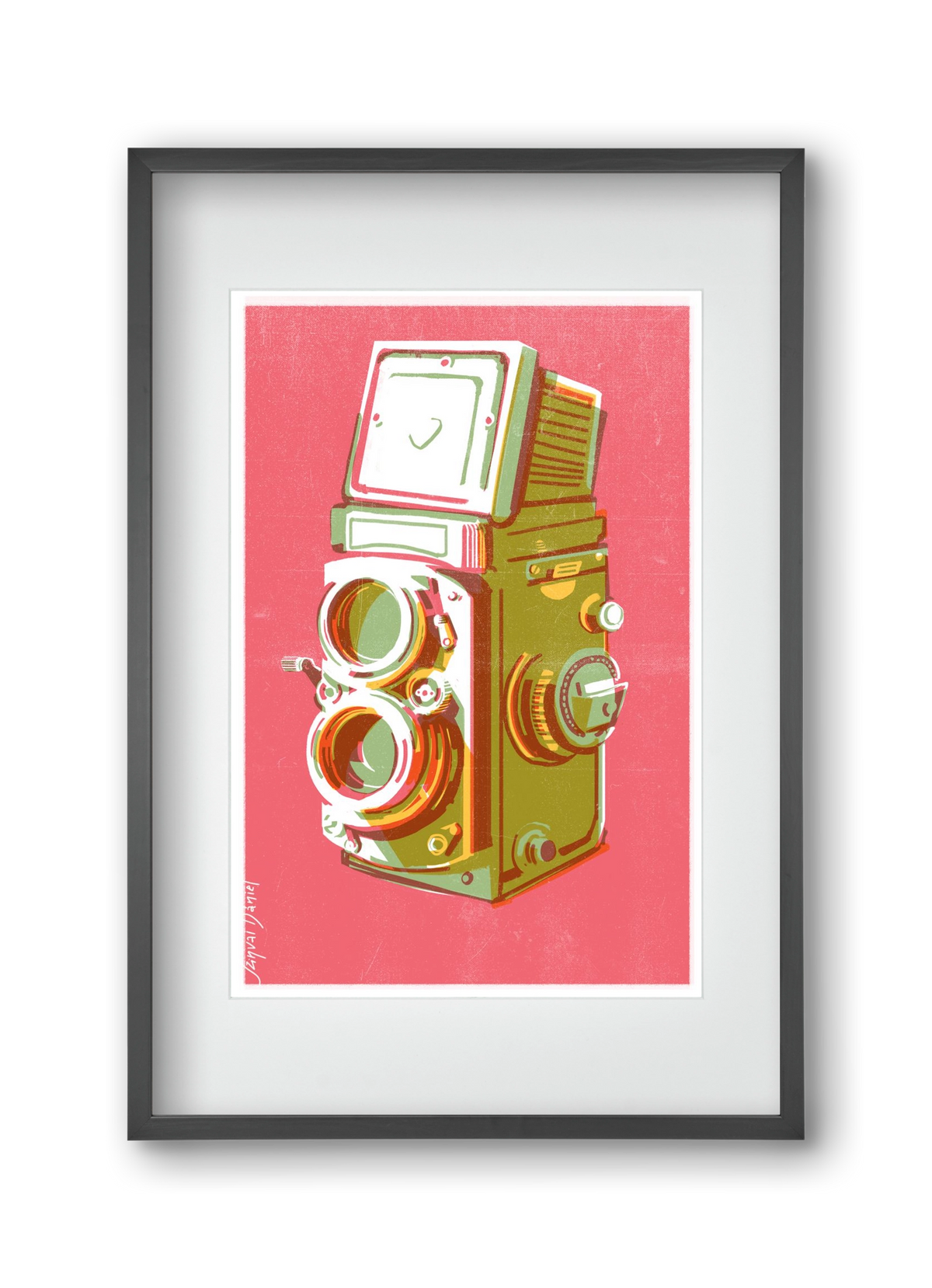 Camera, 30x45 cm (20x30 cm), Fekete keret, paszpartuval